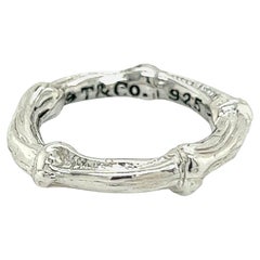 Tiffany & Co Estate Bamboo Ring 5.5 Sterling Silver