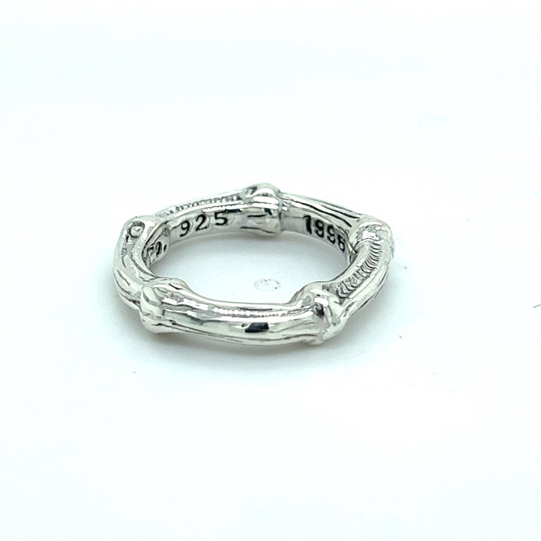 Tiffany and Co. Estate Bamboo Ring Sterling Silver For Sale at 1stDibs
