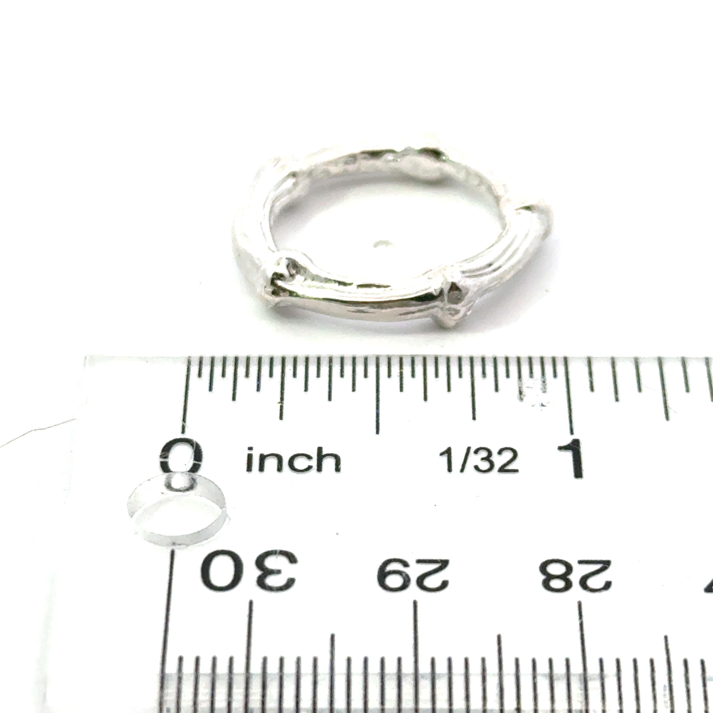 Tiffany & Co Estate Bamboo Ring Size 5 Sterling Silver 4.6 Grams For Sale 4