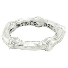 Tiffany & Co Nachlass Bambus-Ring Größe 5 Sterlingsilber 4,6 Gramm