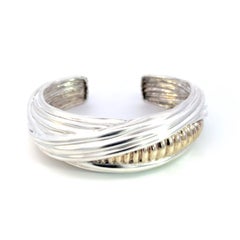 Tiffany & Co Estate Bangle Bracelet 7.5" 14 KT Ster Silver