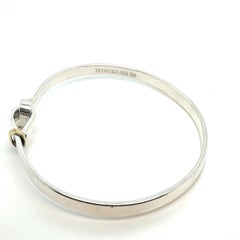 Tiffany & Co Estate Bangle Bracelet 7.5 18k Gold Sterling Silver