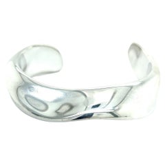 Retro Tiffany & Co Estate Bangle Cuff Bracelet Sterling Silver by Elsa Peretti