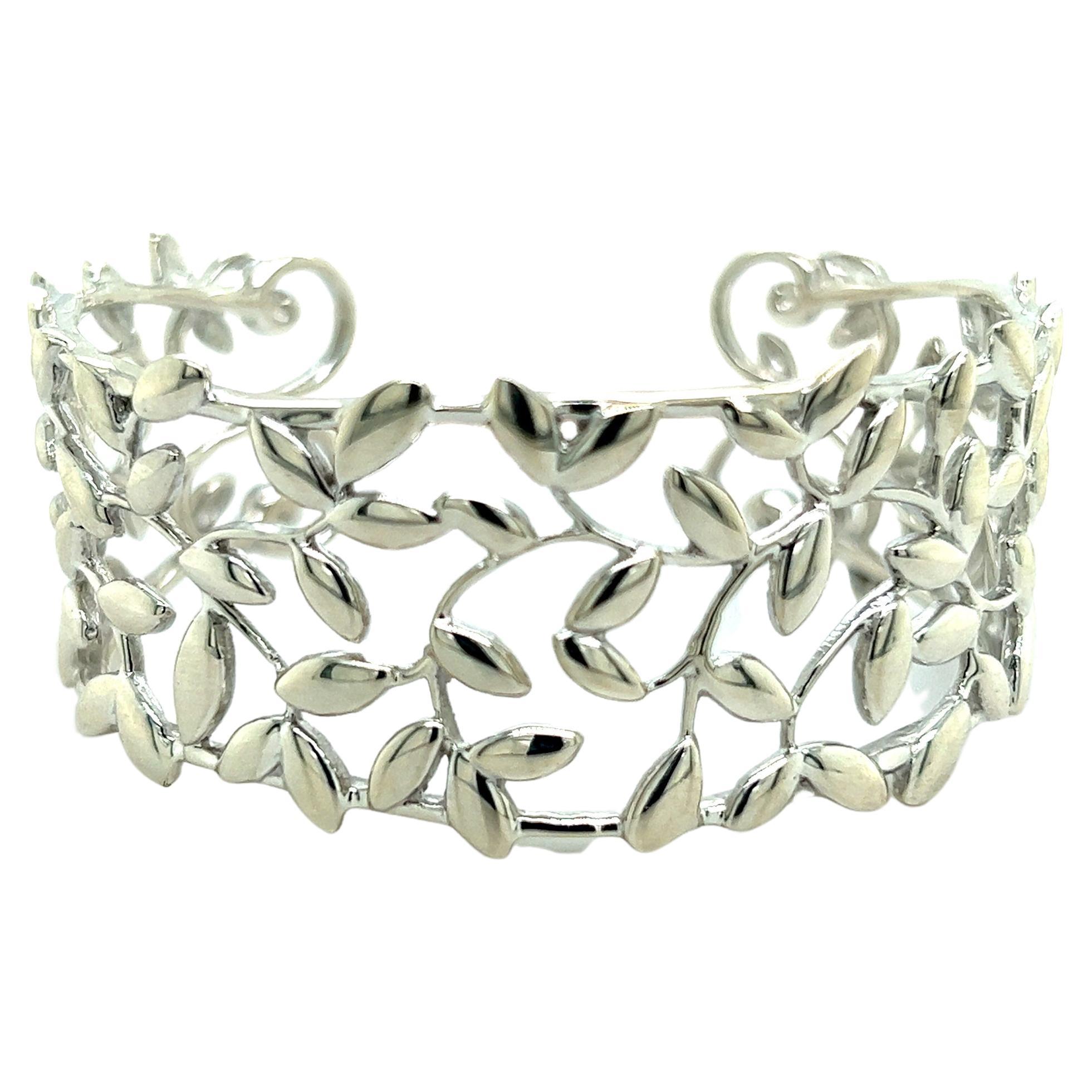 Tiffany and Co Estate Bangle Cuff Bracelet Sterling Silver by Paloma Picasso  at 1stDibs | tiffany dauphin, tiffany olive leaf bracelet, tiffany love  cuff bracelet