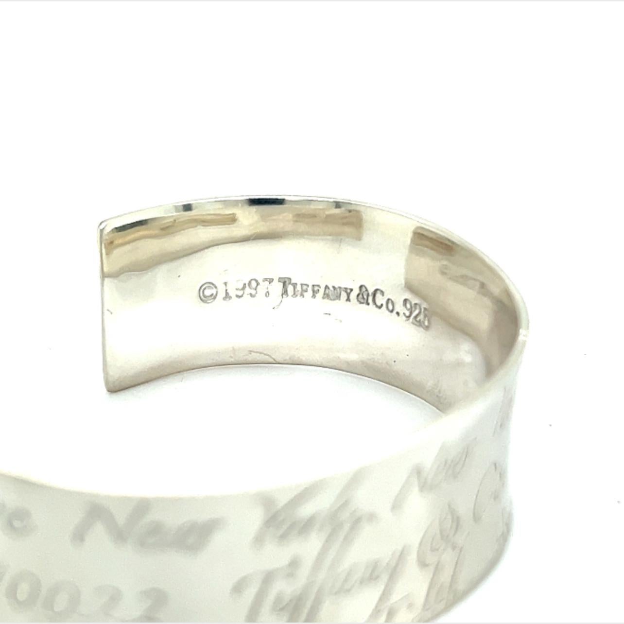 tiffany silver cuff bracelet 1997