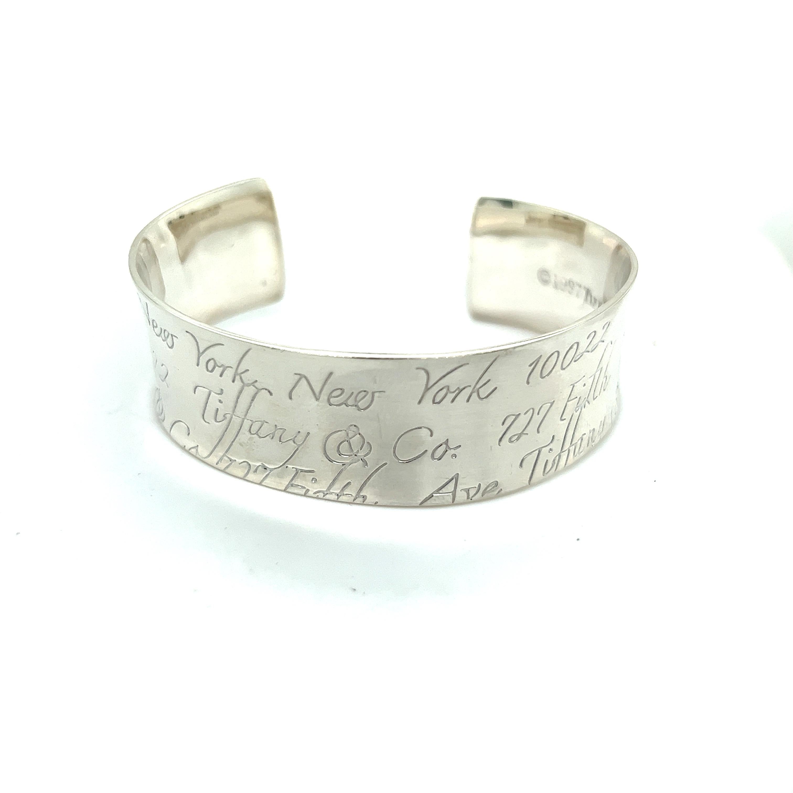 Tiffany & Co Estate Bangle Cuff Bracelet Sterling Silver In Good Condition In Brooklyn, NY