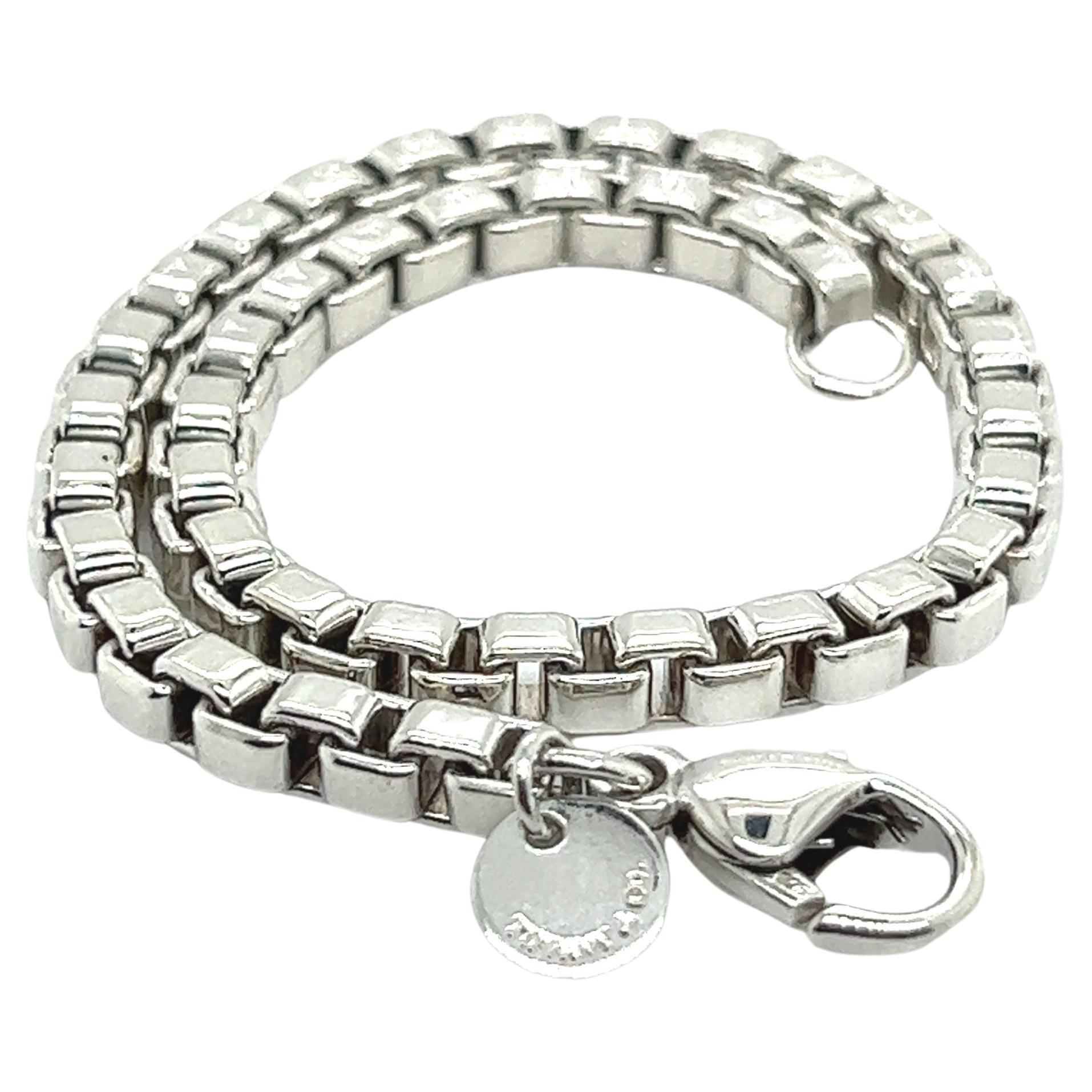 Tiffany and Co Estate Box Chain Bracelet 7.5