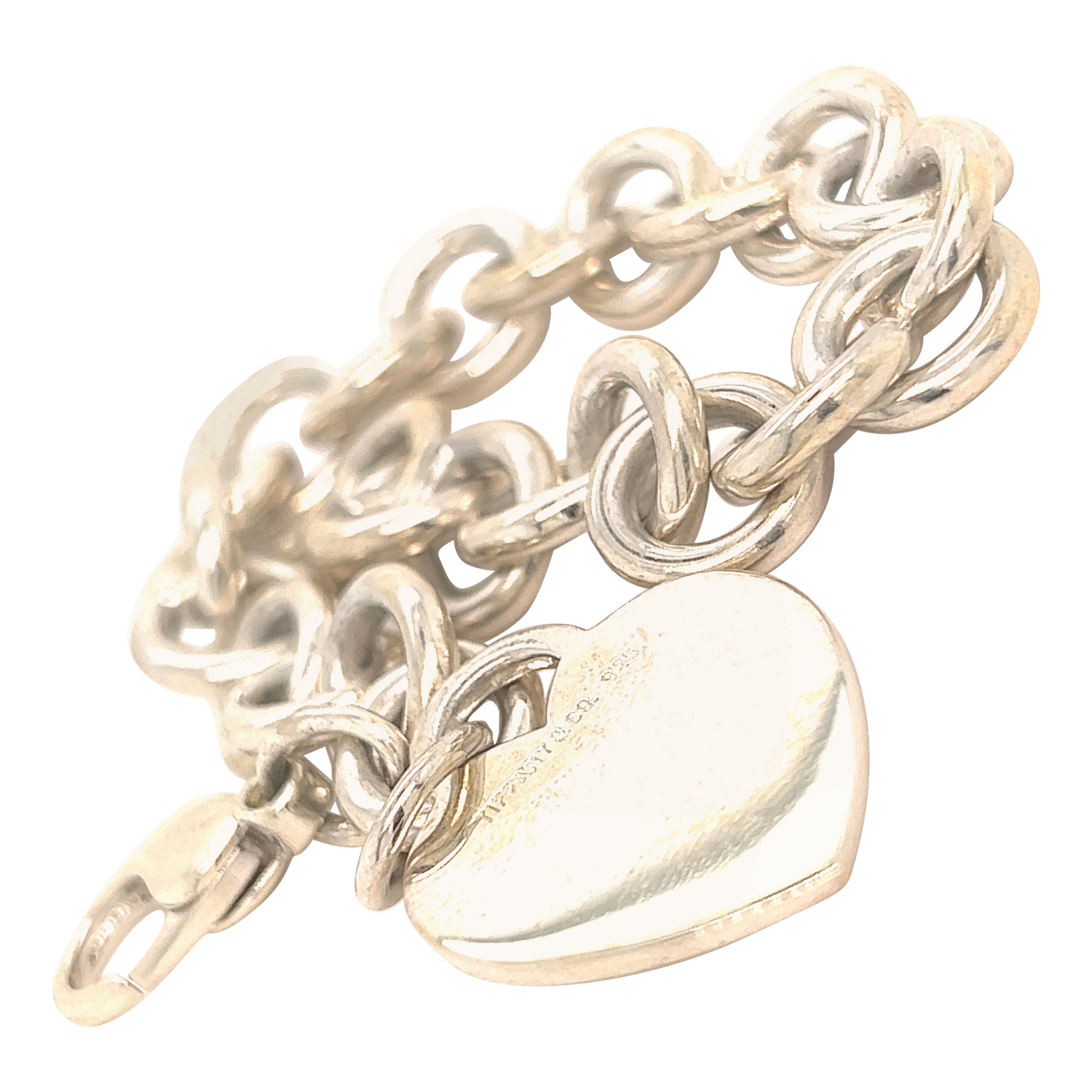 Nachlass-Armband von Tiffany & Co. mit Herzanhänger aus Sterlingsilber