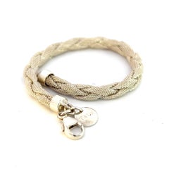 Tiffany & Co Estate Braided Somerset Mesh Bracelet 7" Sterling Silver