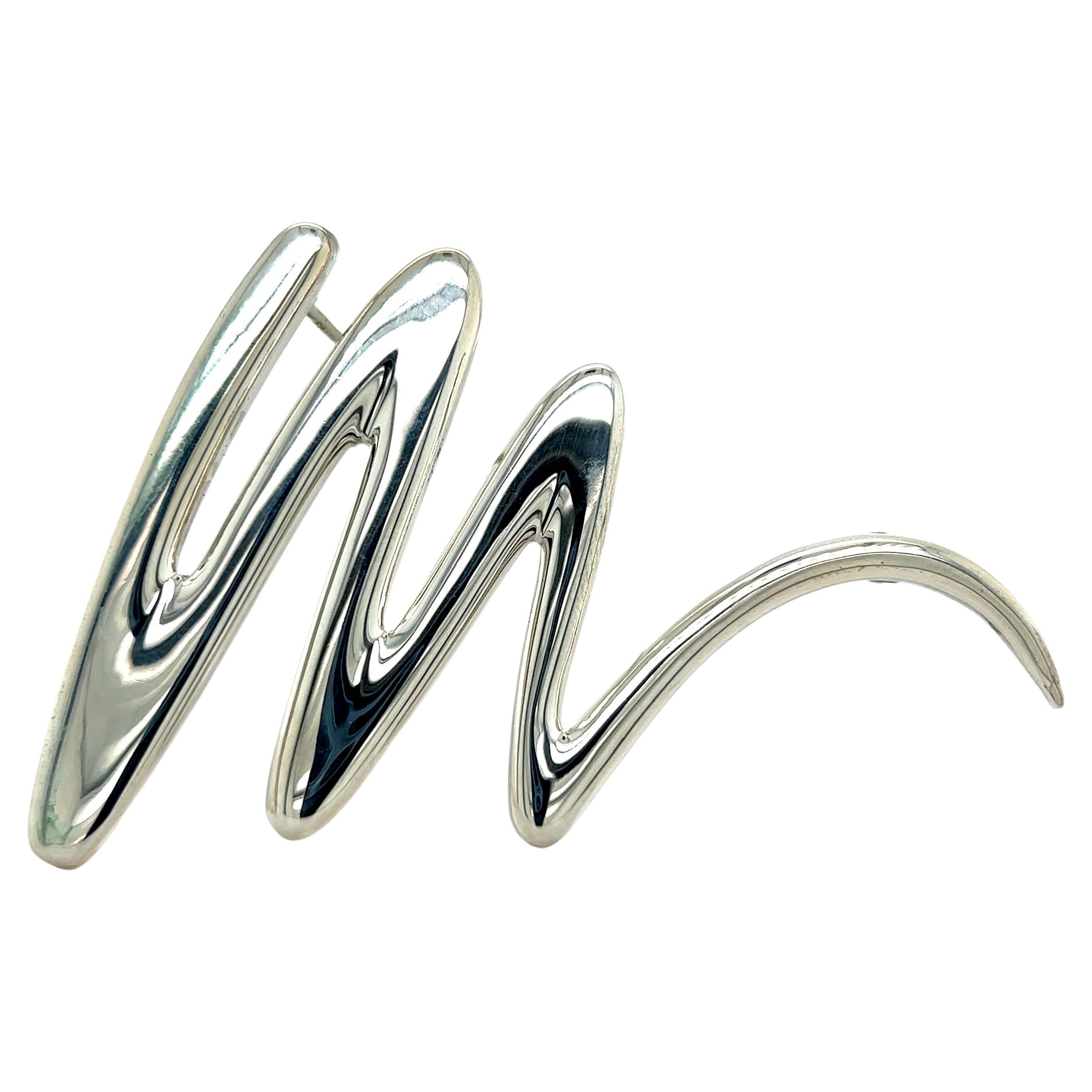 Tiffany and Co. Estate Large X Brooch Pin Silver by Paloma Picasso For ...