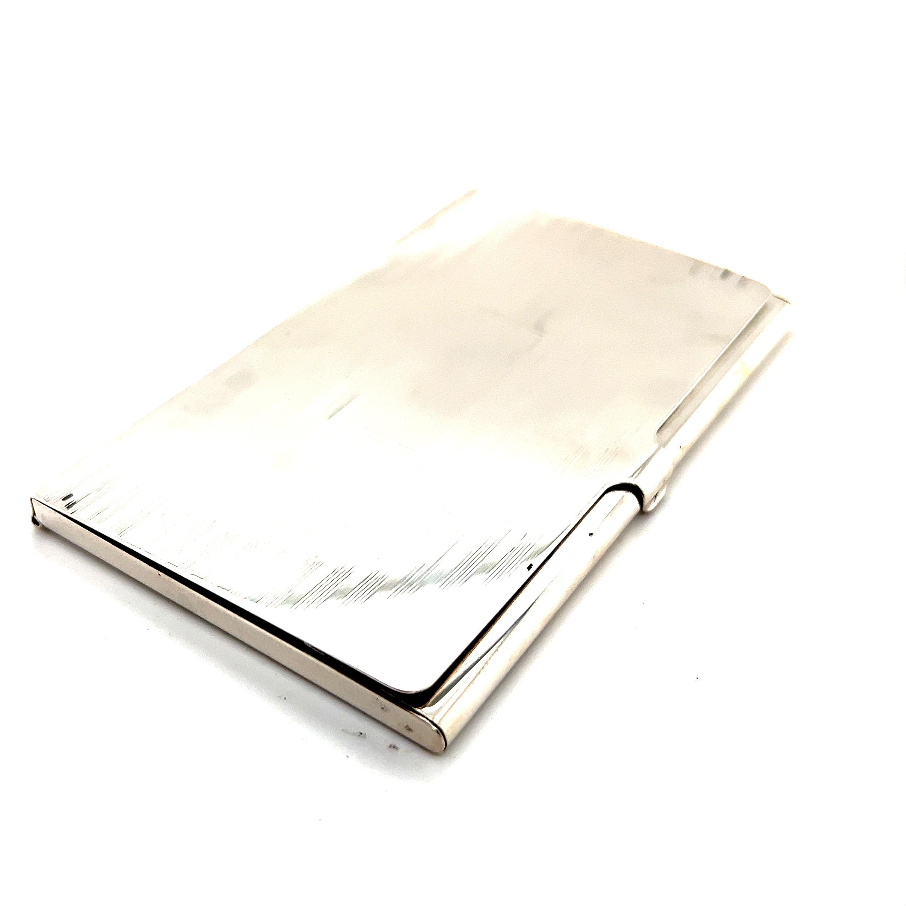 Tiffany and Co Estate Business Card Holder Sterling Silver 58.1 Grams