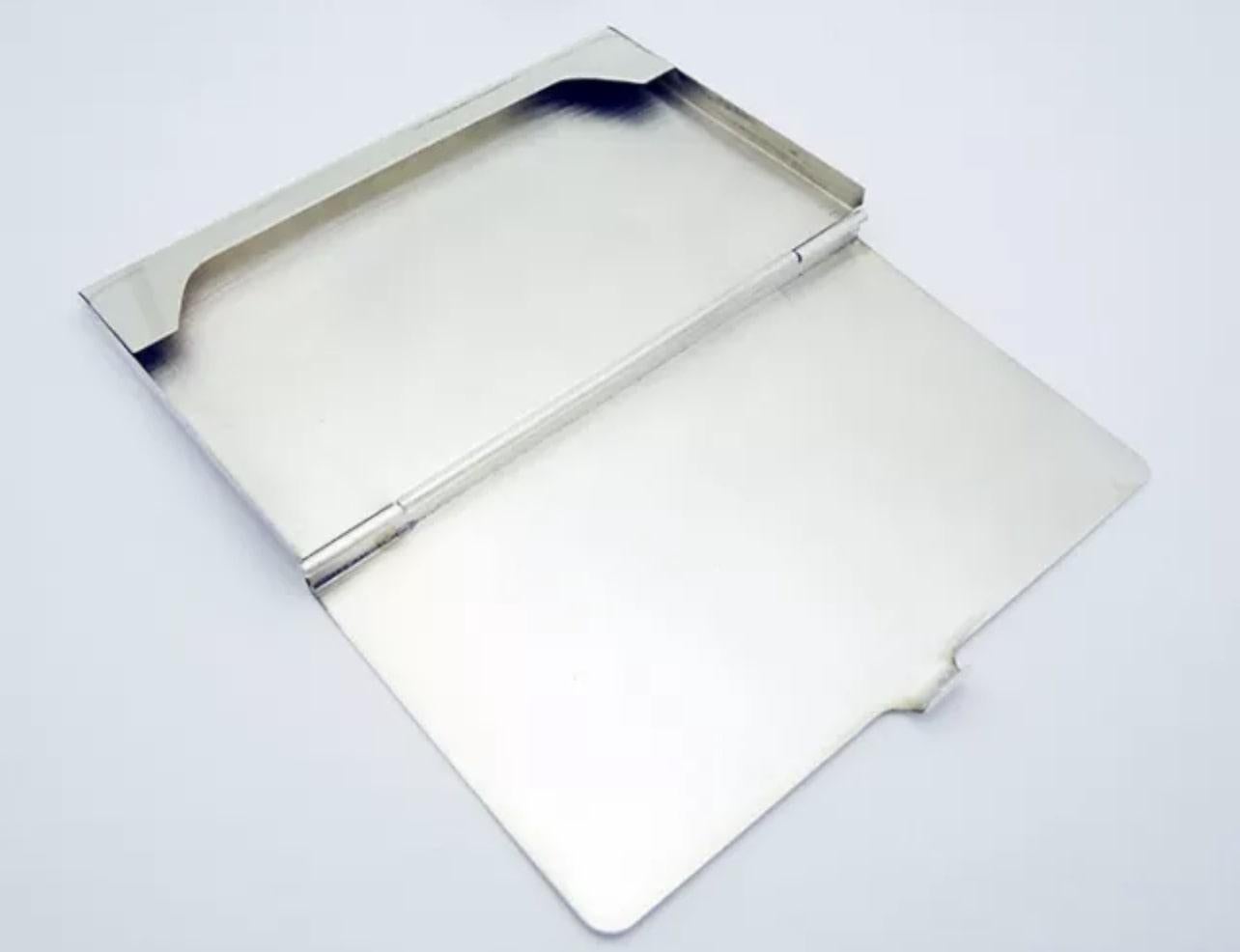 Tiffany & Co Estate Business Card Holder Sterling Silver 58.1 Grams In Good Condition In Brooklyn, NY