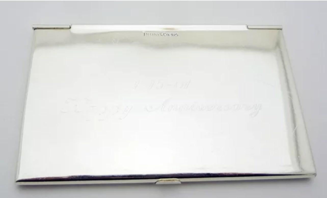 Tiffany & Co Estate Business Card Holder Sterling Silver 58.1 Grams 2