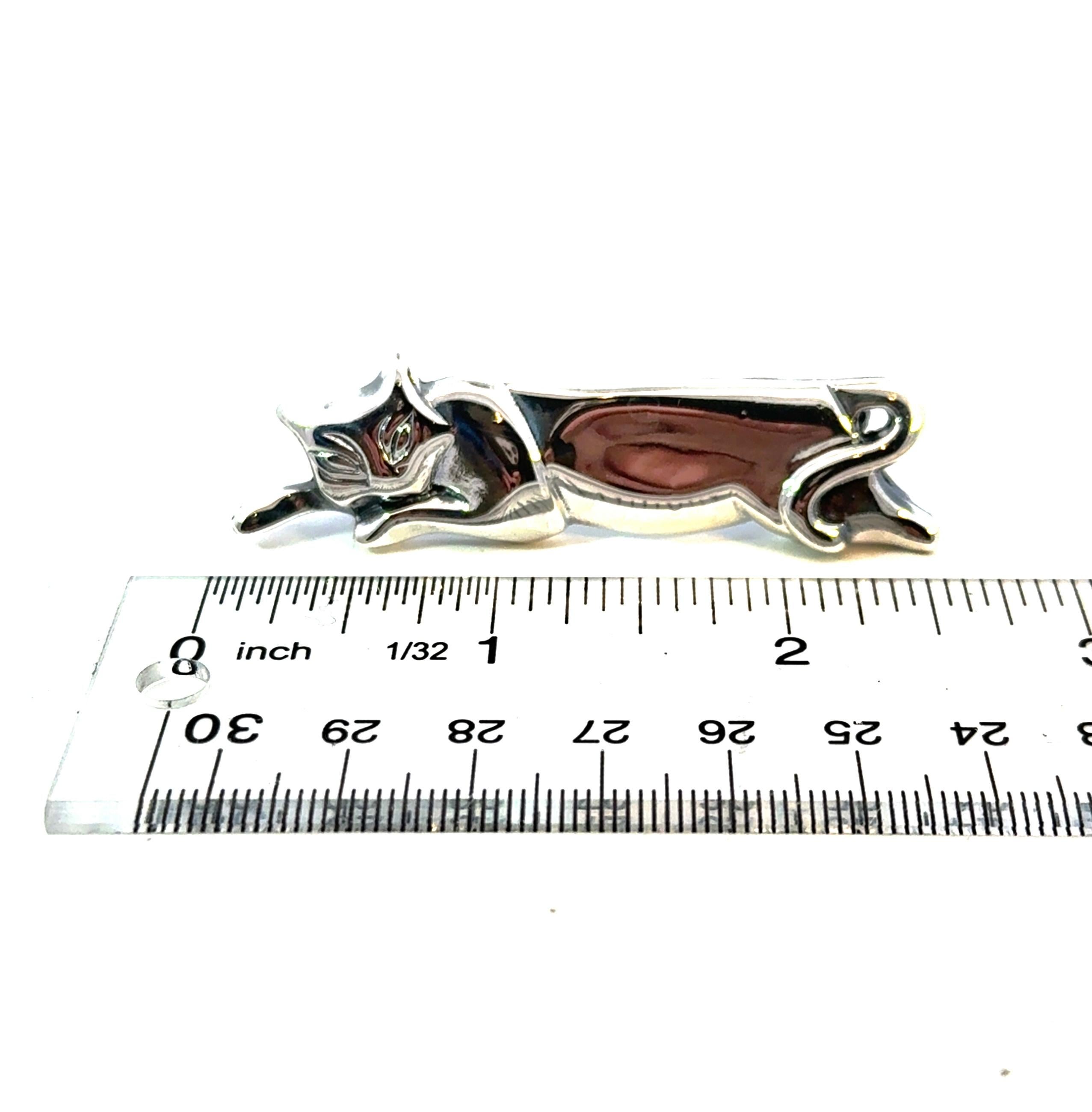 Tiffany & Co Cat Brooch Sterling Silver 11 Grams Estate For Sale 5