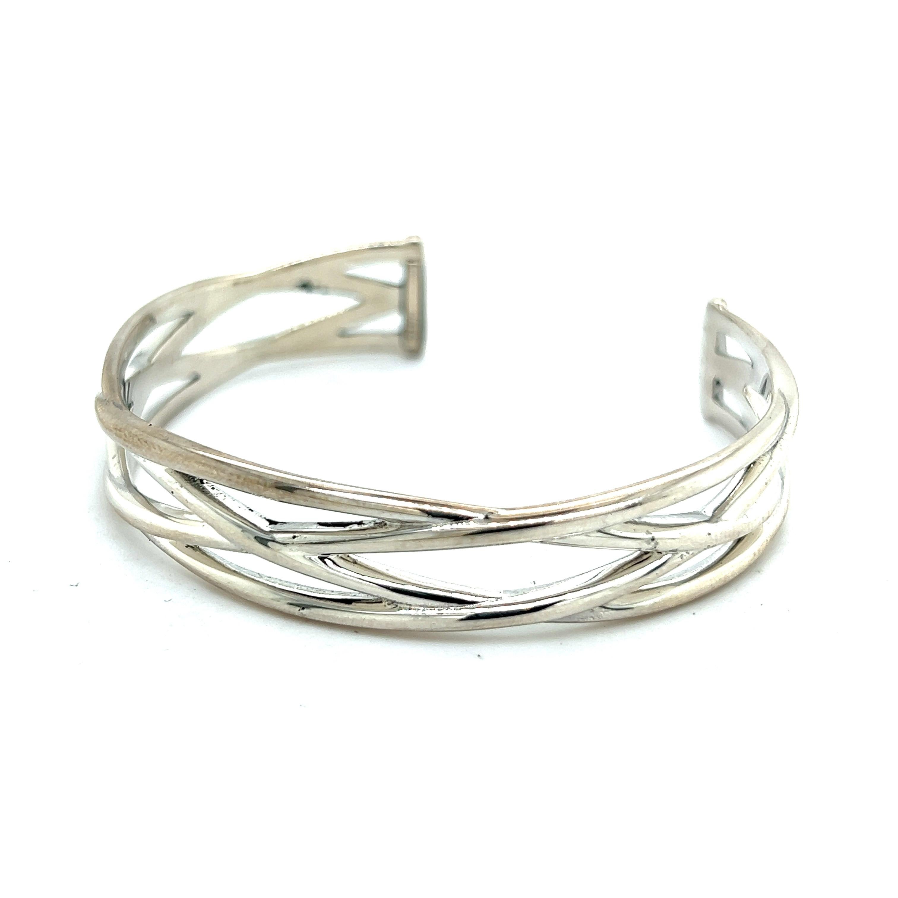Tiffany & Co Estate Celtic Knot Cuff Italy Bracelet 7.5
