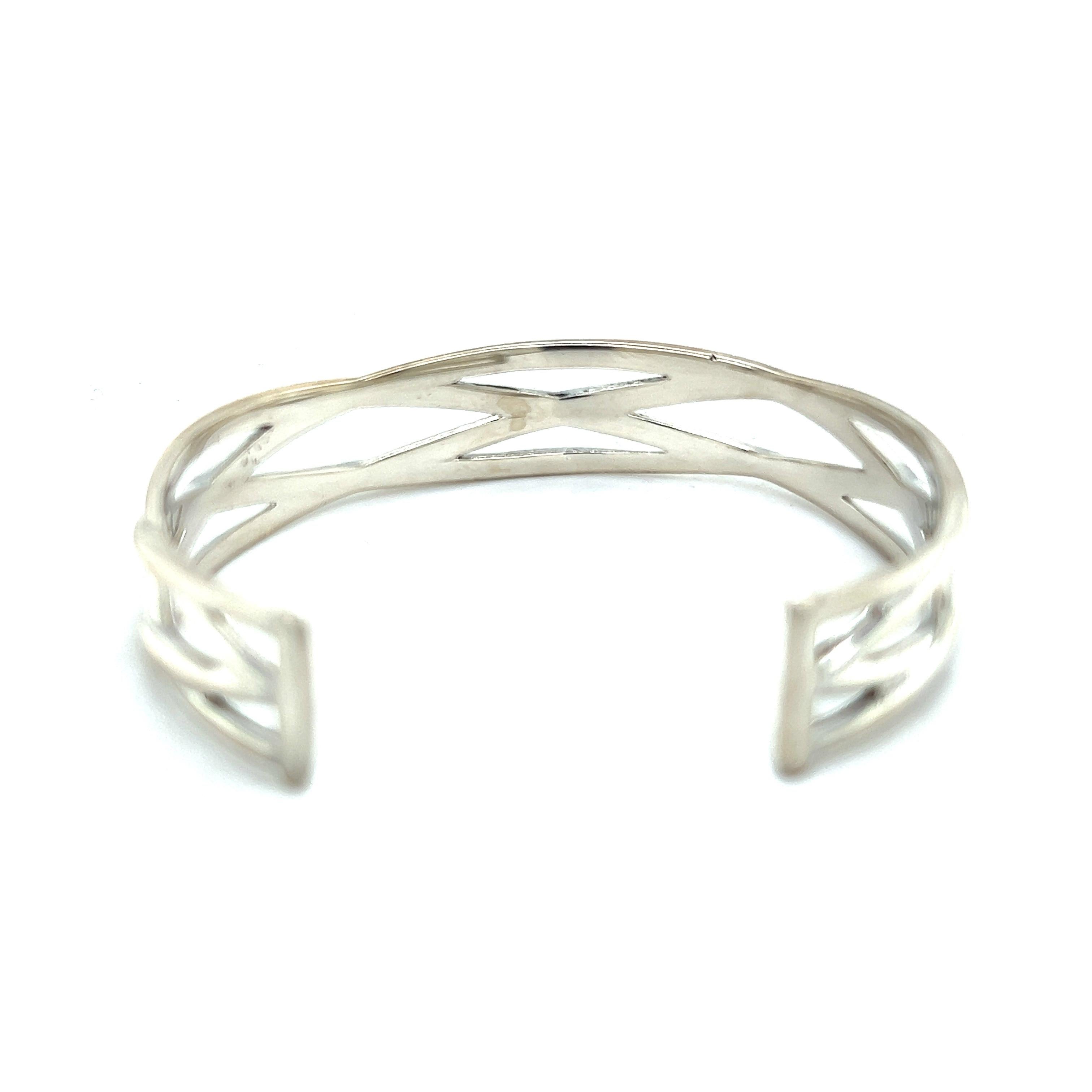Tiffany & Co Estate Celtic Knot Cuff Italy Bracelet 7.5