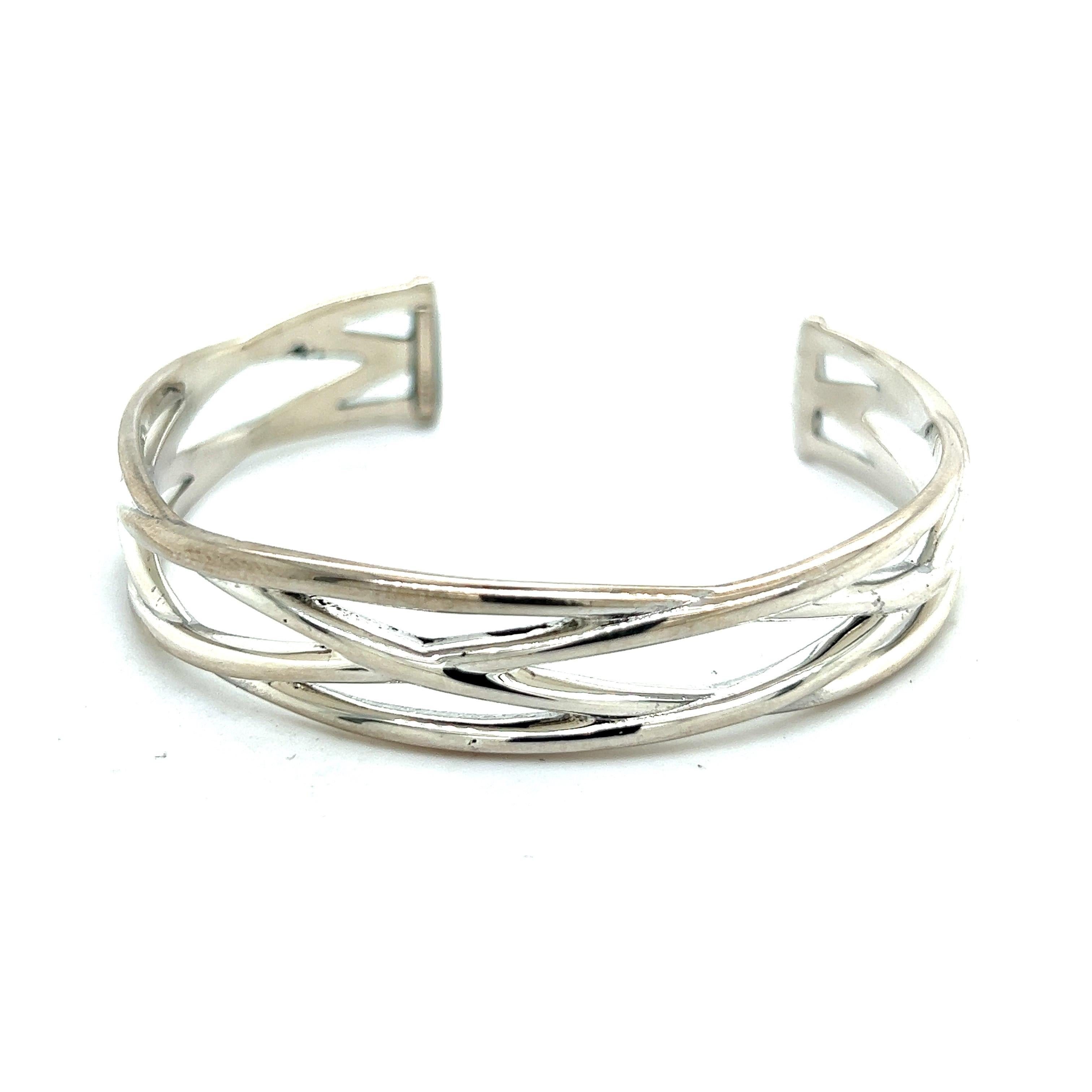 Women's Tiffany & Co Estate Celtic Knot Cuff Italy Bracelet 7.5