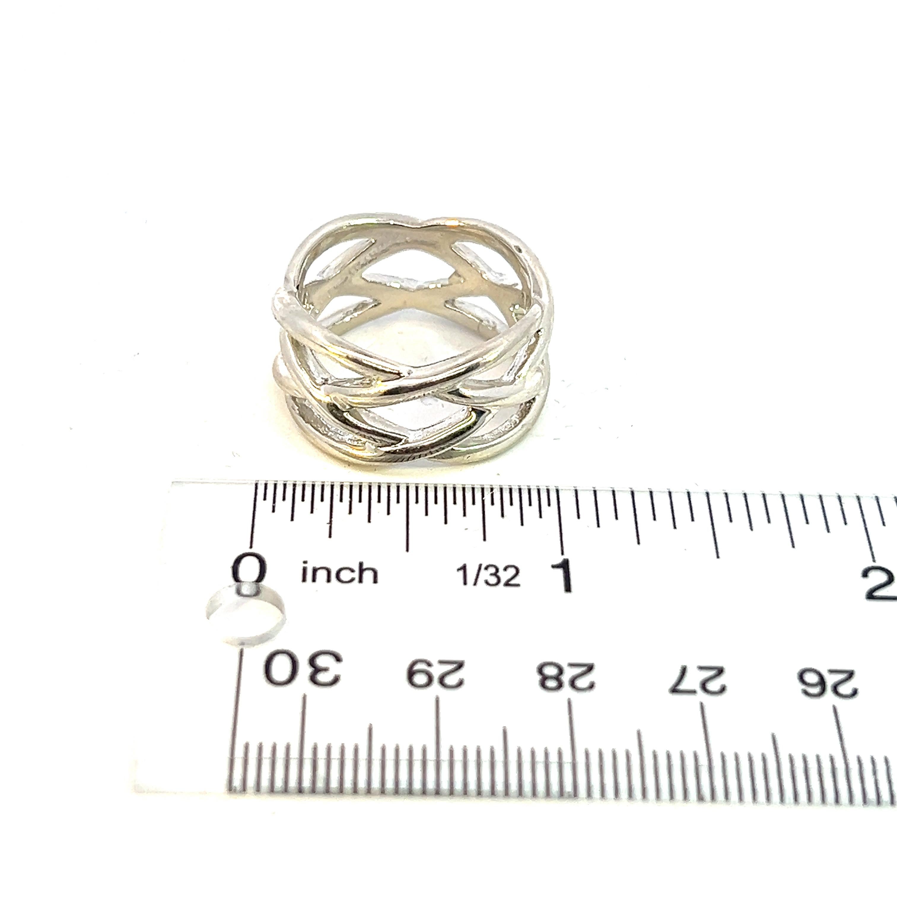 Tiffany & Co Estate Celtic Knot Ring Size 10 Sterling Silver 12 mm 5