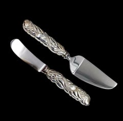 Tiffany & Co Estate Cheese Knife 7.125" & Pate Butter Spreader 6.5" Silver