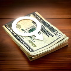 Tiffany & Co Estate Circle Arrow Money Clip Sterling Silver