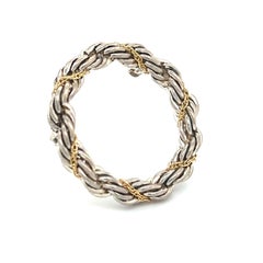 Estate Circle Wreath Brosche von Tiffany & Co., 18k G + Silber