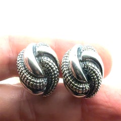 Tiffany & Co Estate Clip on Earrings 1" Sterling Silver