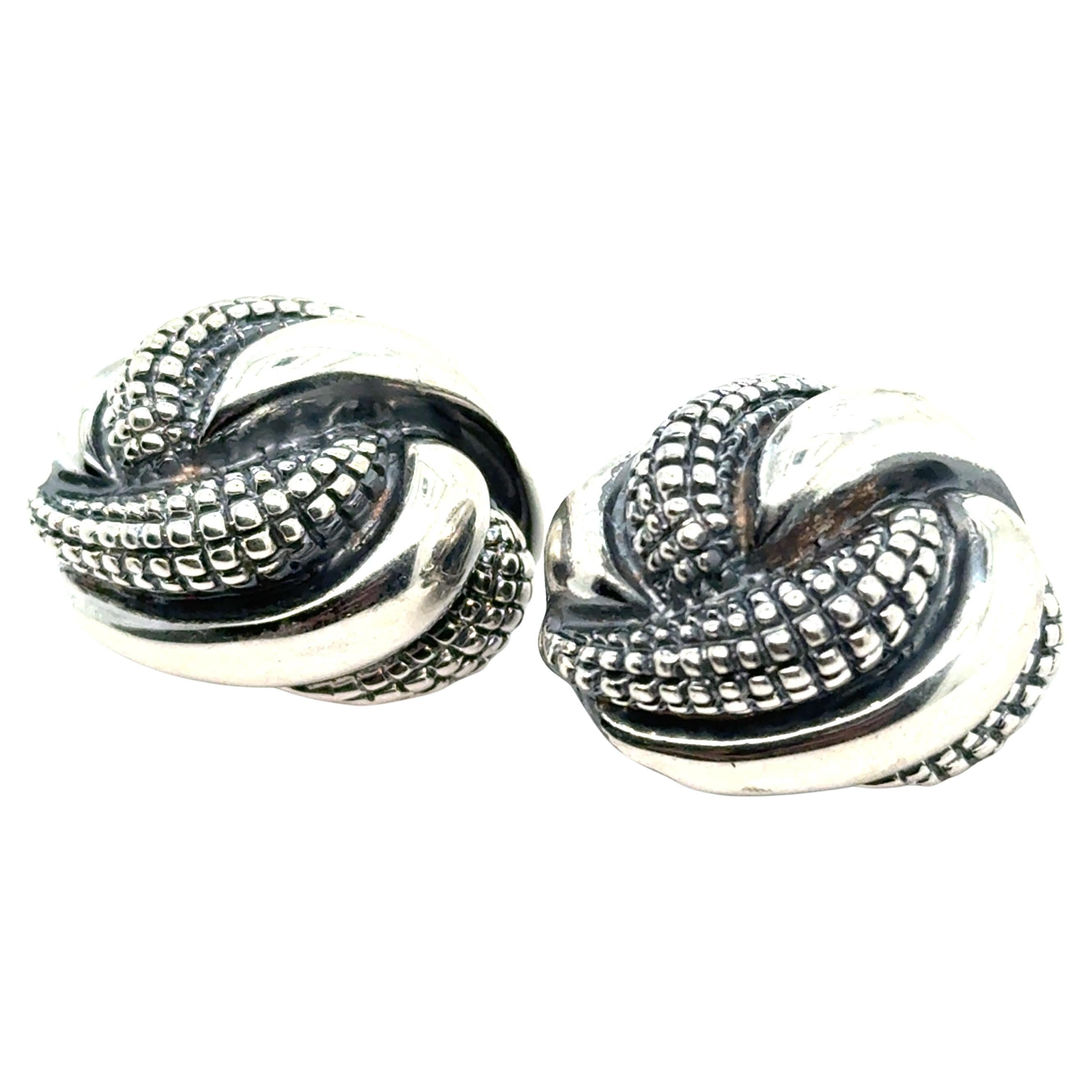 Tiffany 
Co. Orecchini a clip da 1" in argento Sterling in vendita