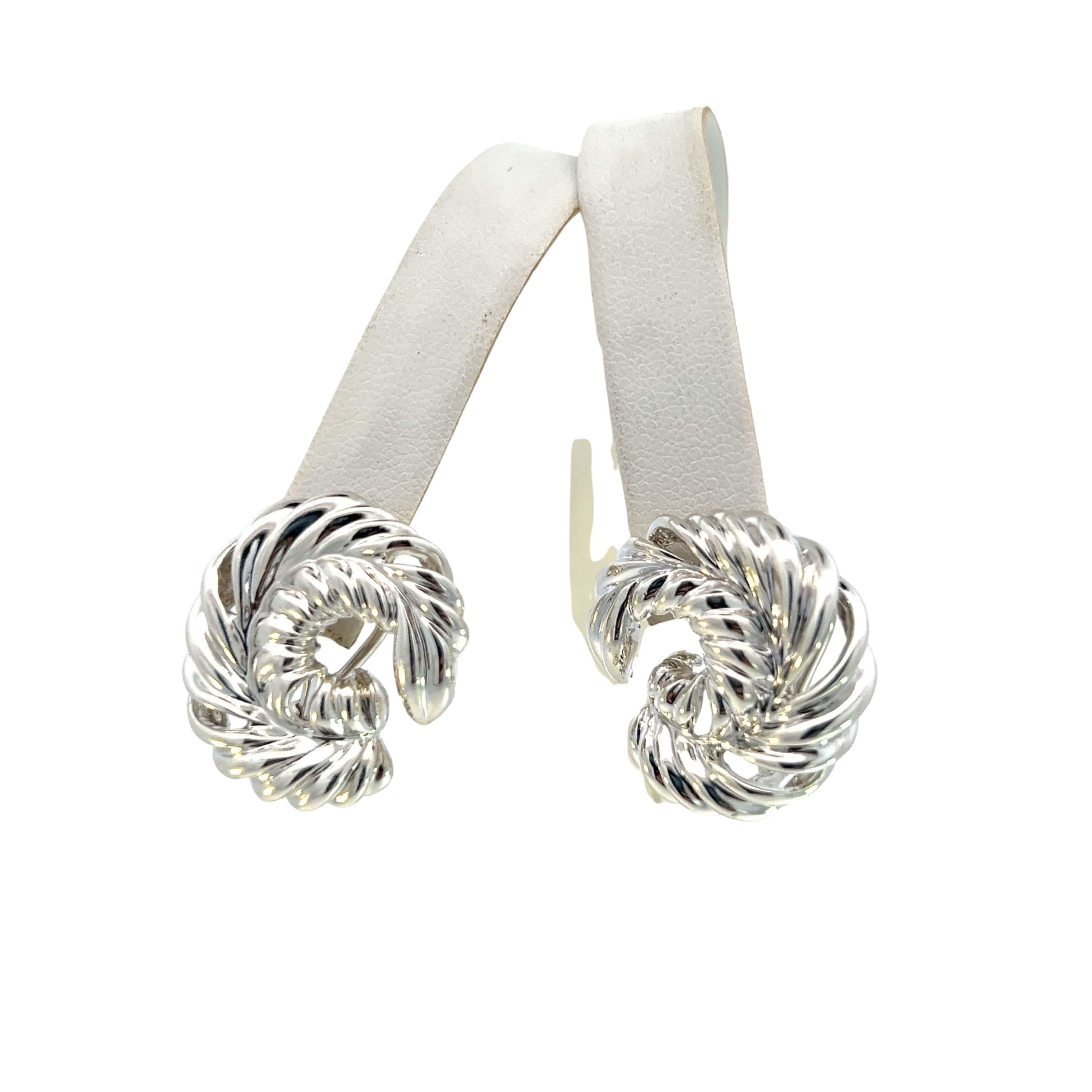 Tiffany & Co Estate Clip-on Earrings Silver For Sale 2