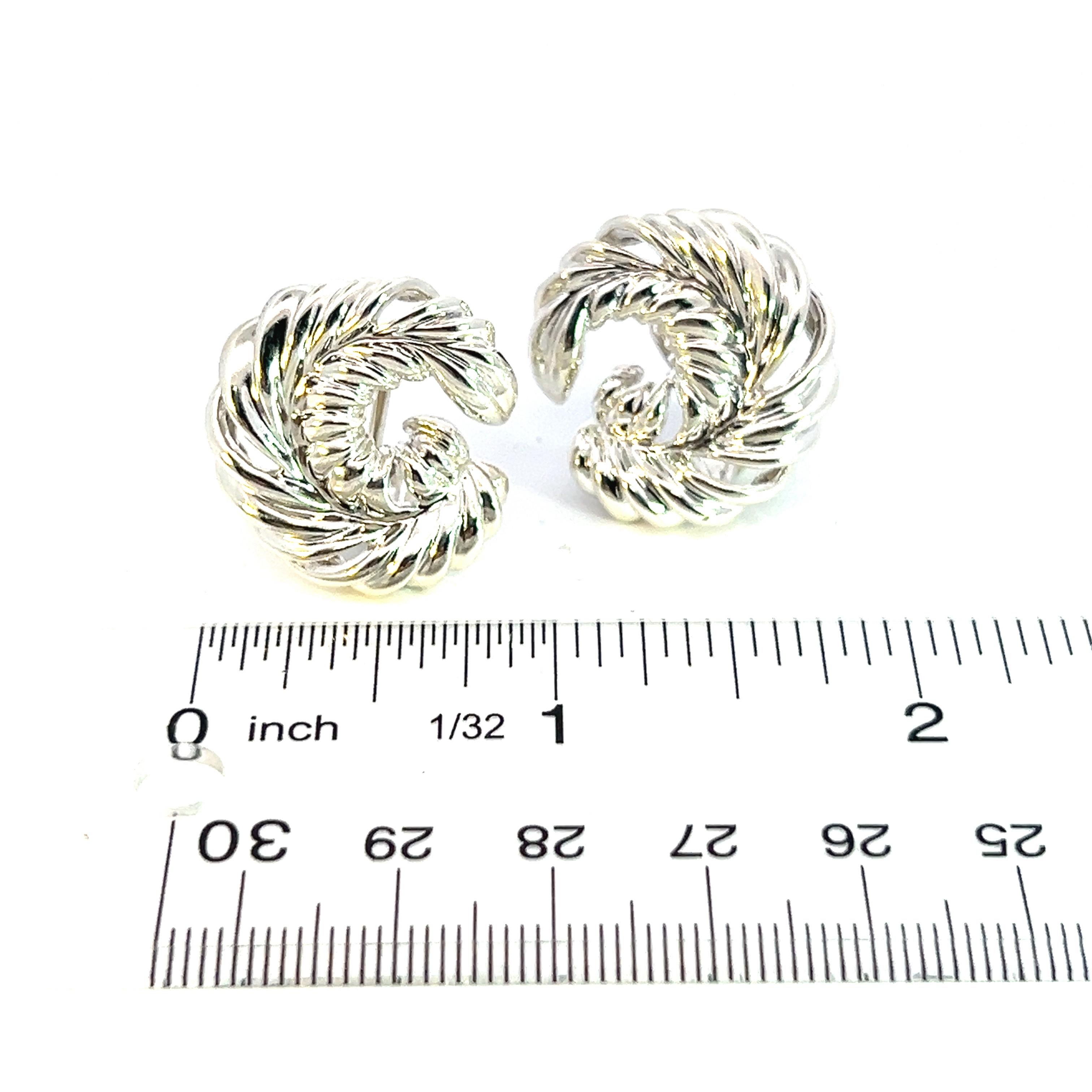 Tiffany & Co Nachlass-Ohrclips Silber von Tiffany & Co im Angebot 4