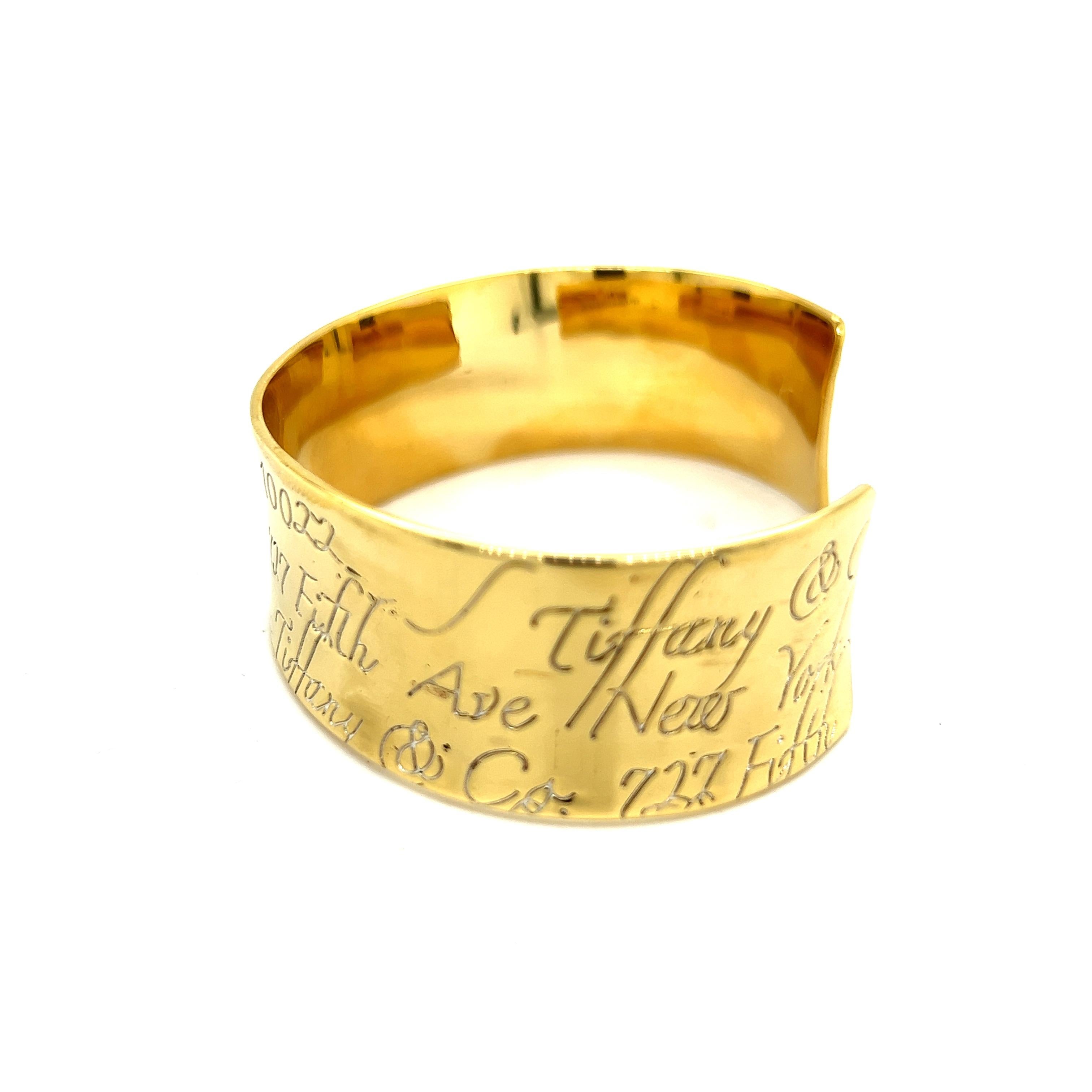 Nachlass-Manschettenarmband von Tiffany & Co Silber + 14k Y Gold 2