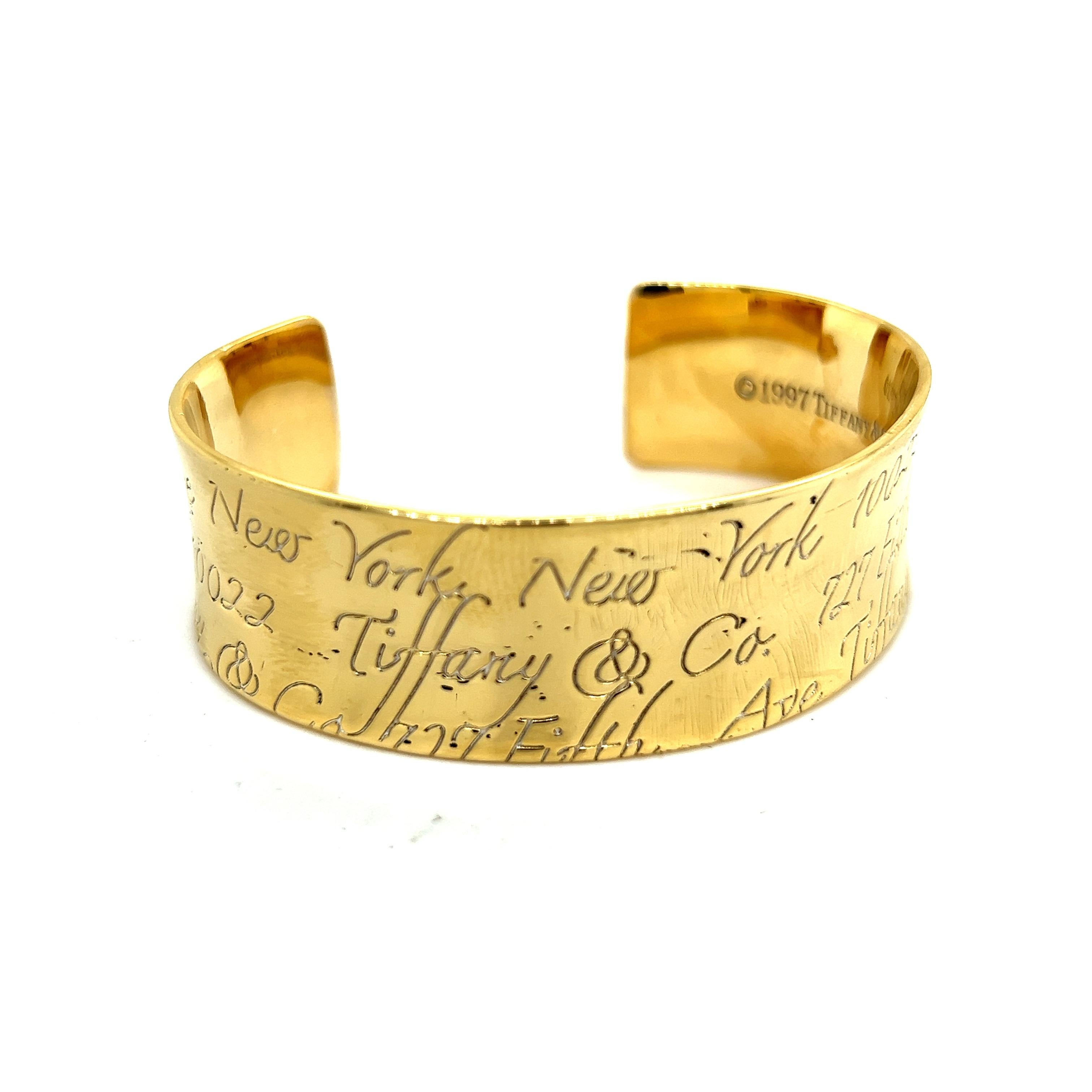 Nachlass-Manschettenarmband von Tiffany & Co Silber + 14k Y Gold 3