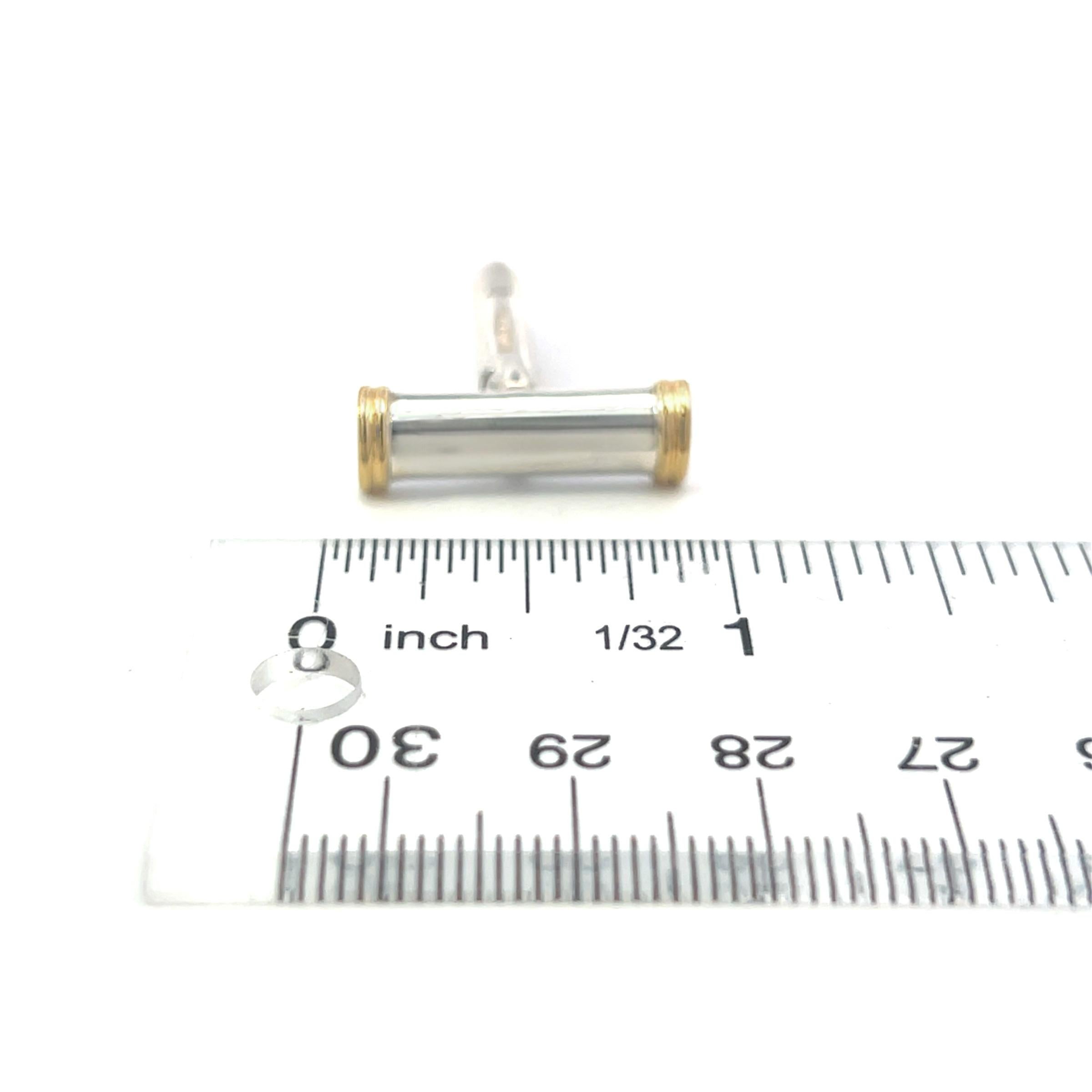 Tiffany & Co Estate Cufflinks 18k Gold Sterling Silver For Sale 8