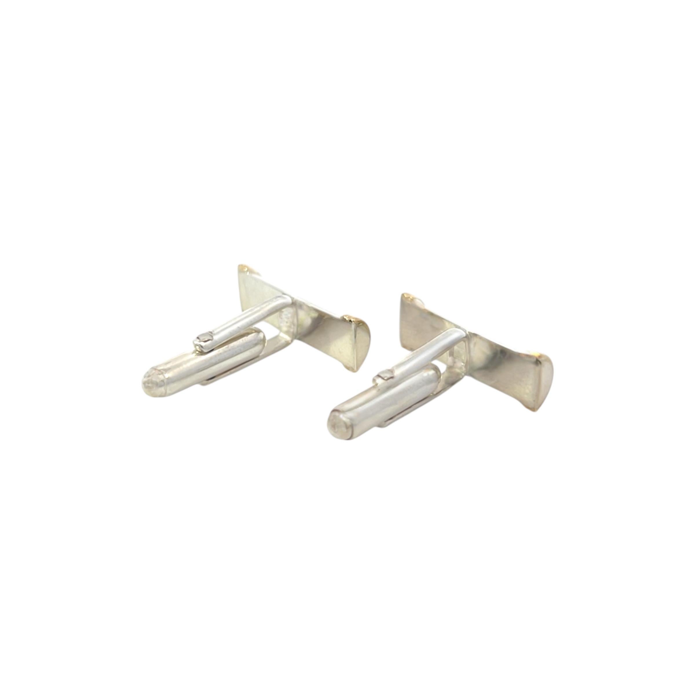 Tiffany & Co Estate Cufflinks 18k Gold Sterling Silver For Sale 3