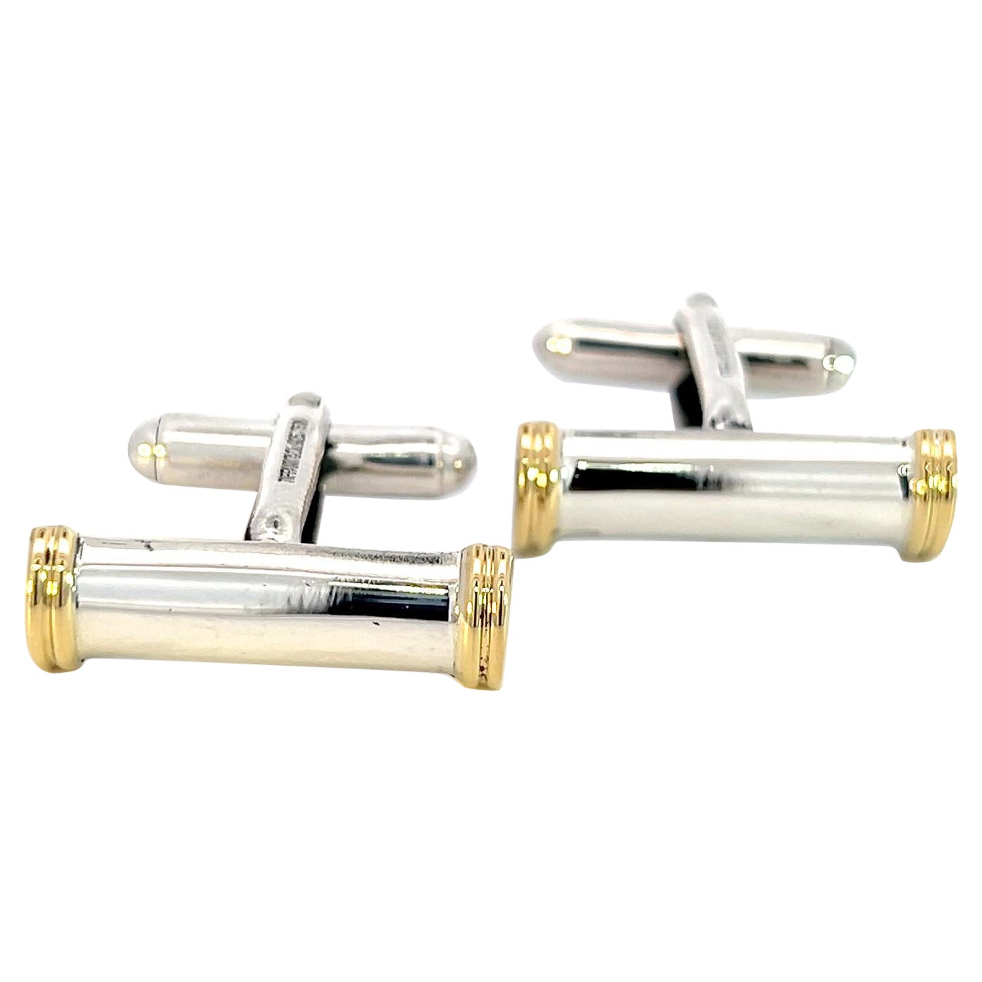 Tiffany & Co Estate Cufflinks 18k Gold Sterling Silver