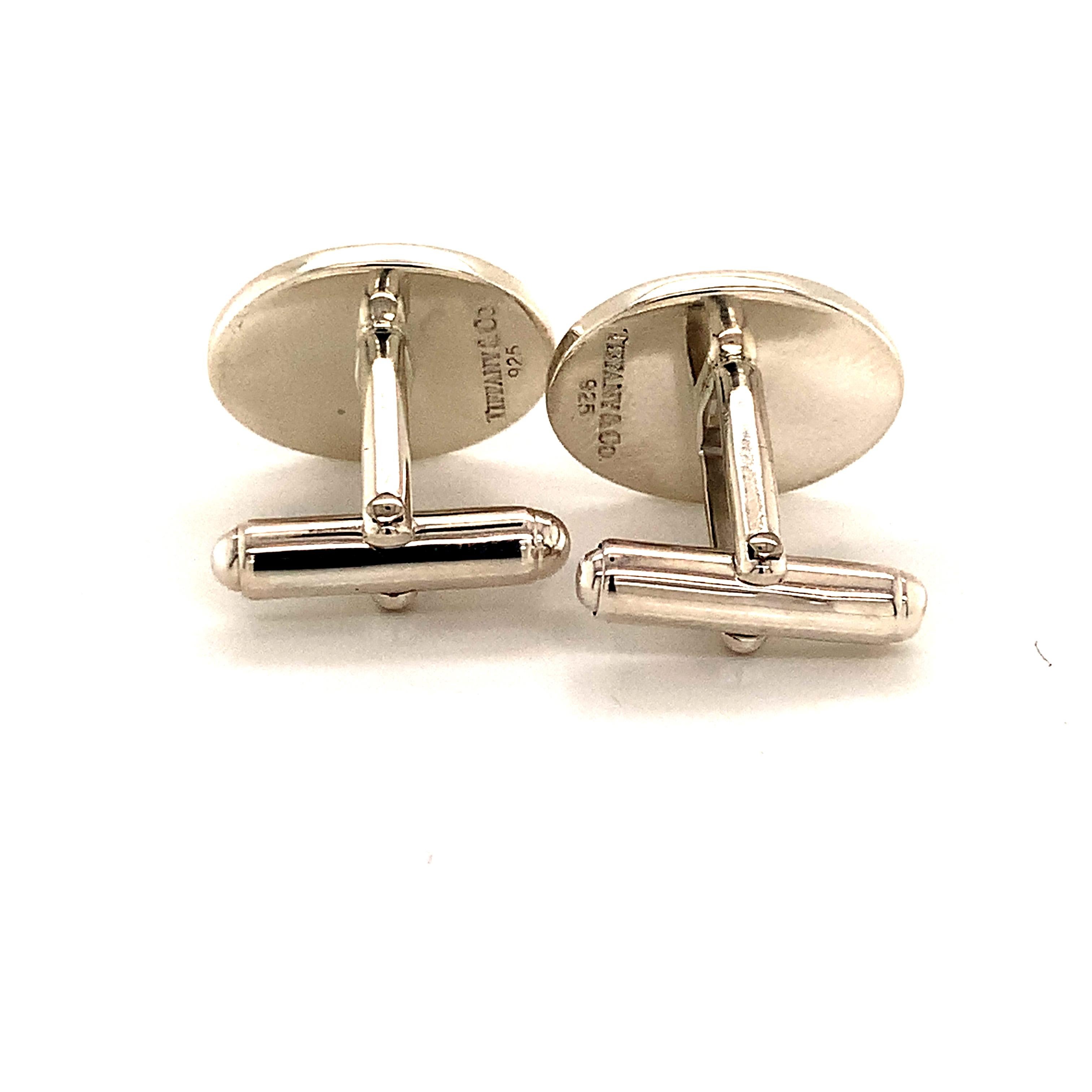 Tiffany & Co. Estate Cufflinks Sterling Silver 12.28 Grams 6