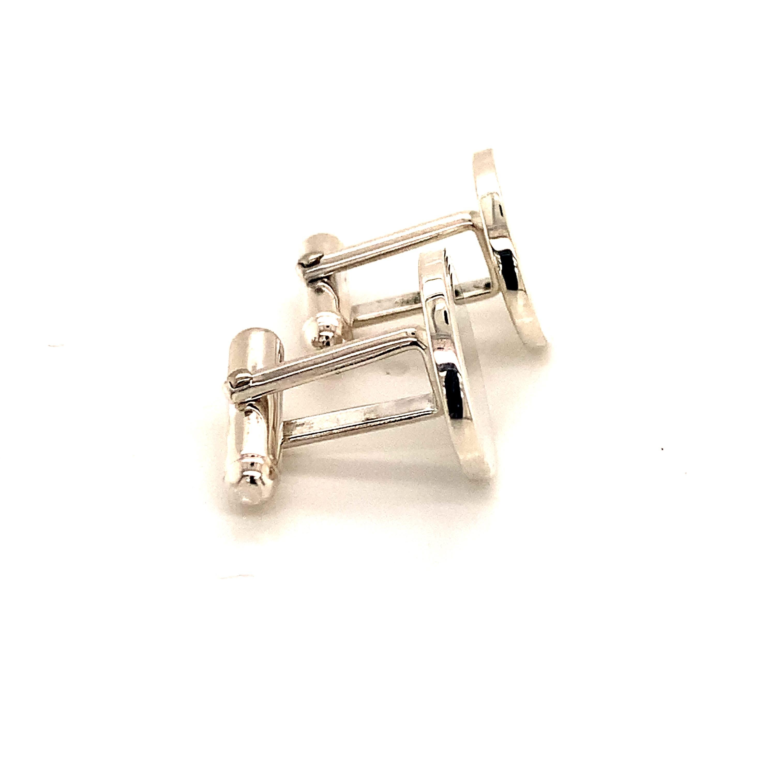 Tiffany & Co. Estate Cufflinks Sterling Silver 12.28 Grams 2