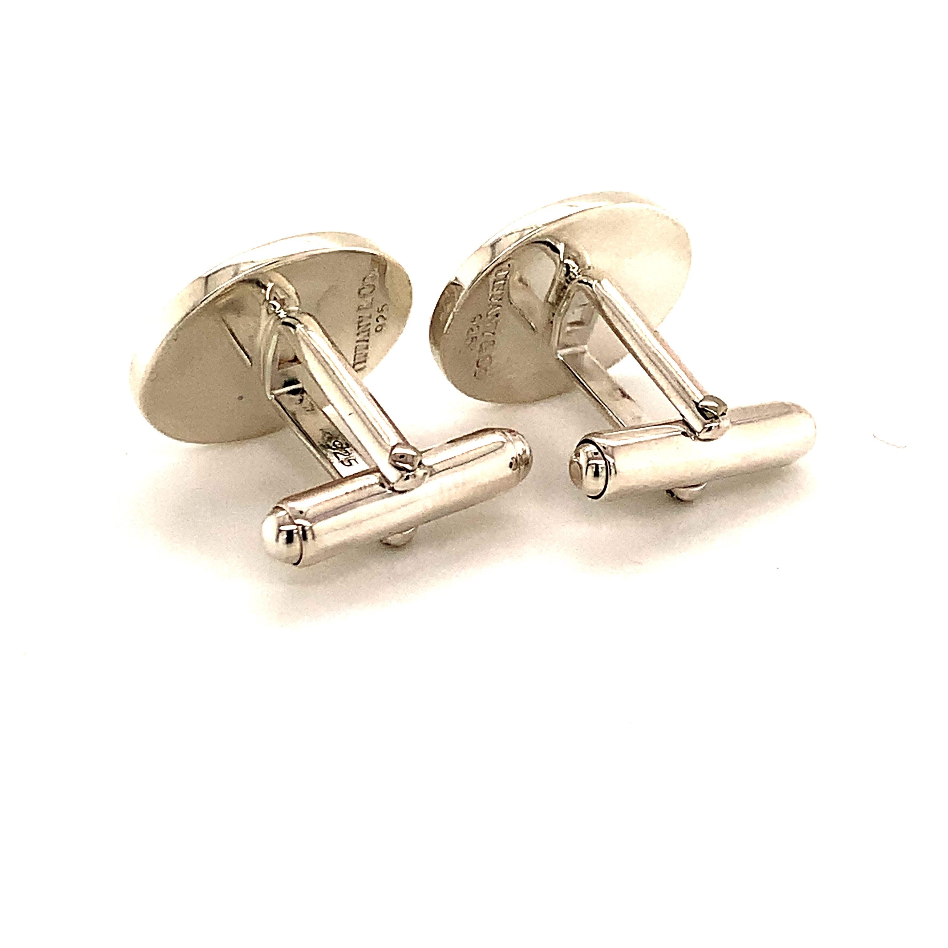 Tiffany & Co. Estate Cufflinks Sterling Silver 12.28 Grams 3