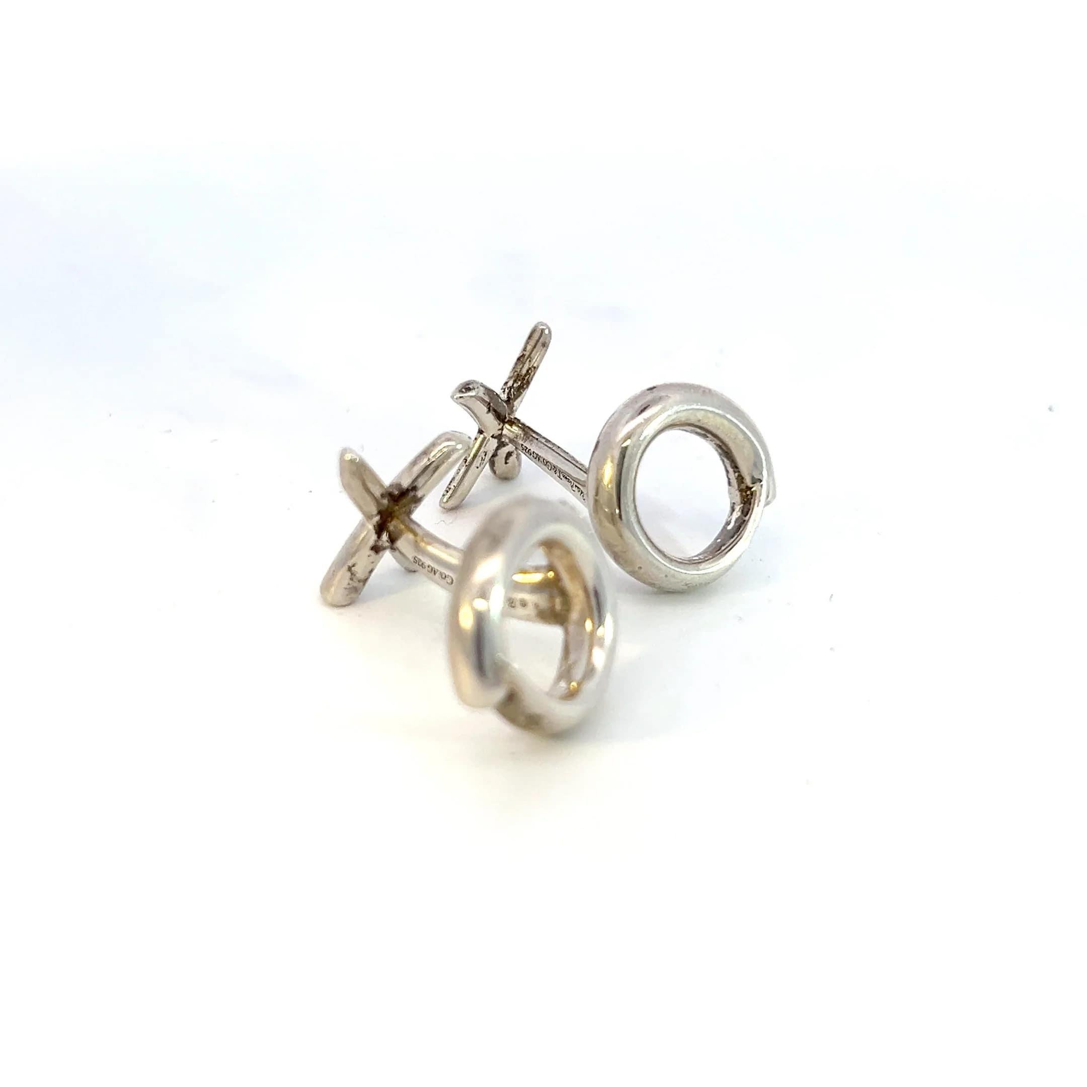 Tiffany & Co Estate Cufflinks Sterling Silver By Paloma Picasso  In Good Condition In Brooklyn, NY