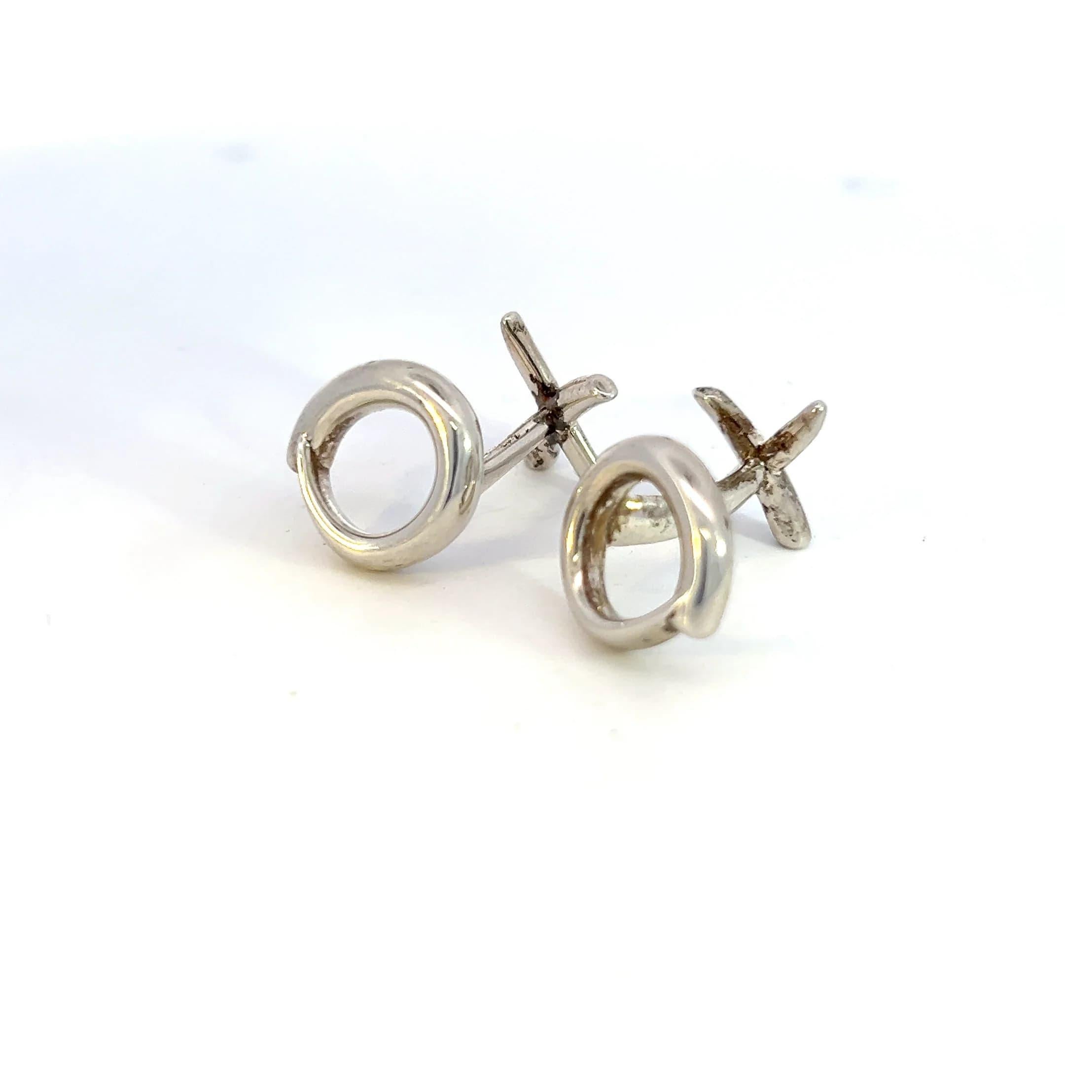Tiffany & Co Estate Cufflinks Sterling Silver By Paloma Picasso  3