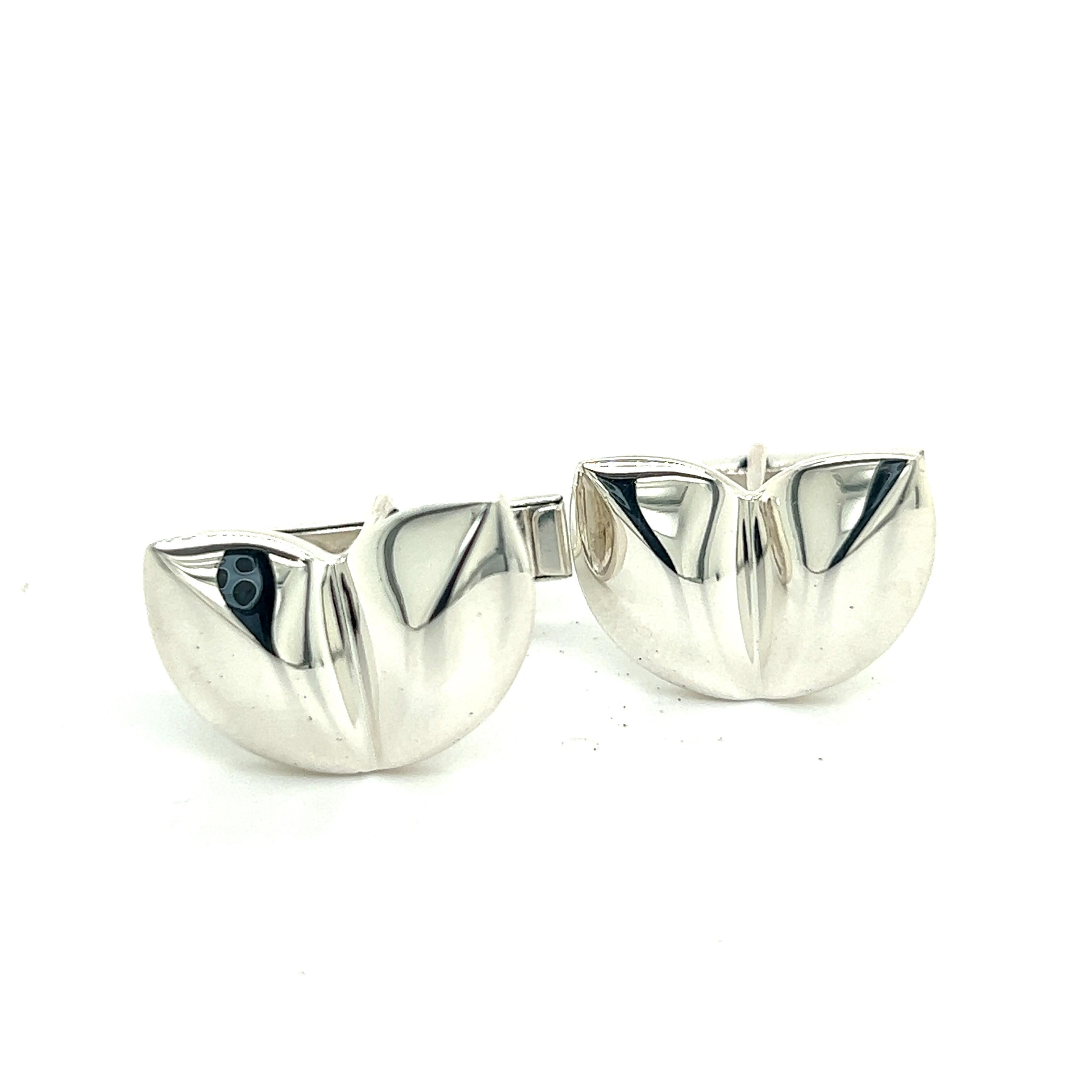 Men's Tiffany & Co Estate Cufflinks Sterling Silver For Sale