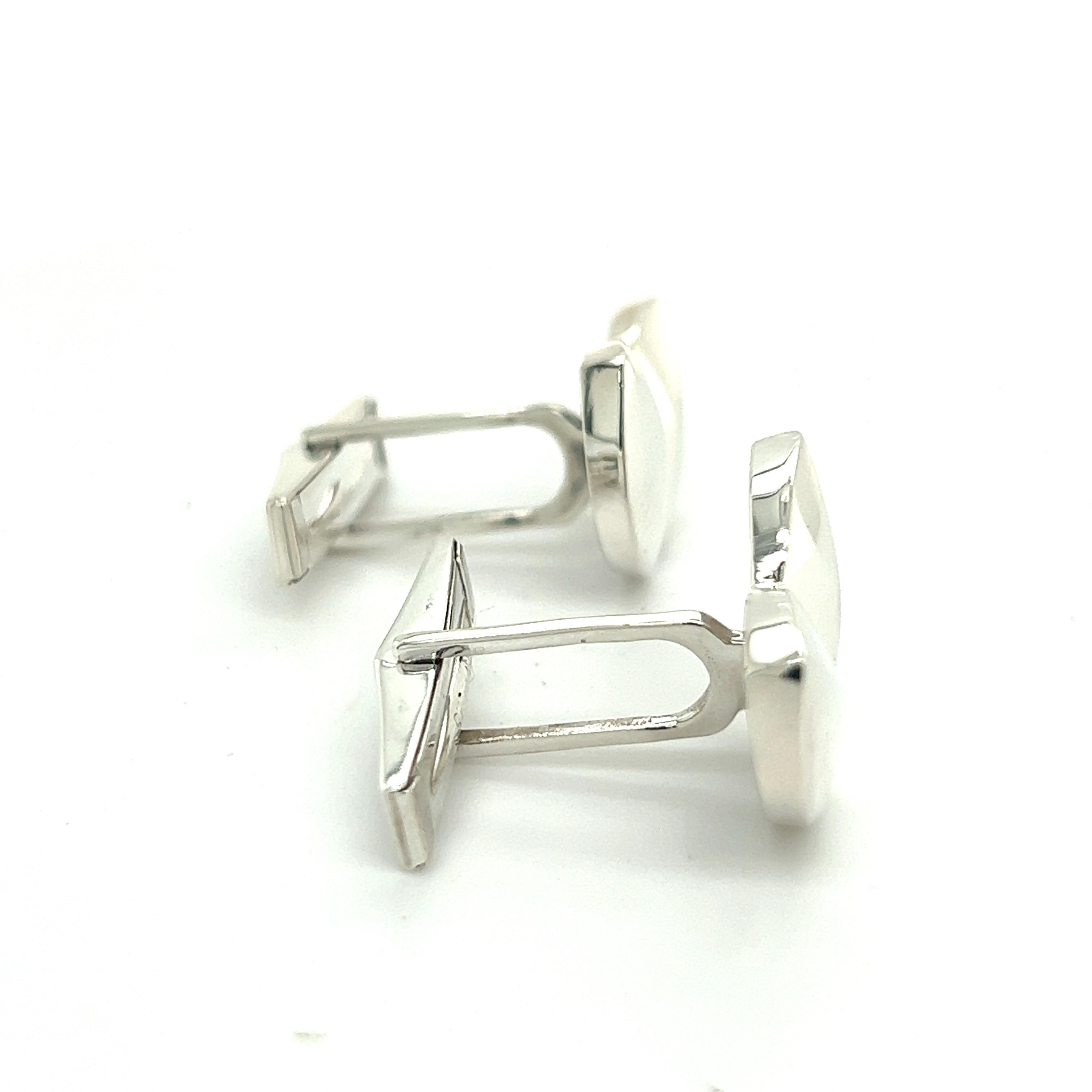 Tiffany & Co Estate Cufflinks Sterling Silver For Sale 5