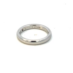 Tiffany & Co Estate Diamond Wedding Band Platinum 3 mm Wide By Elsa Peretti