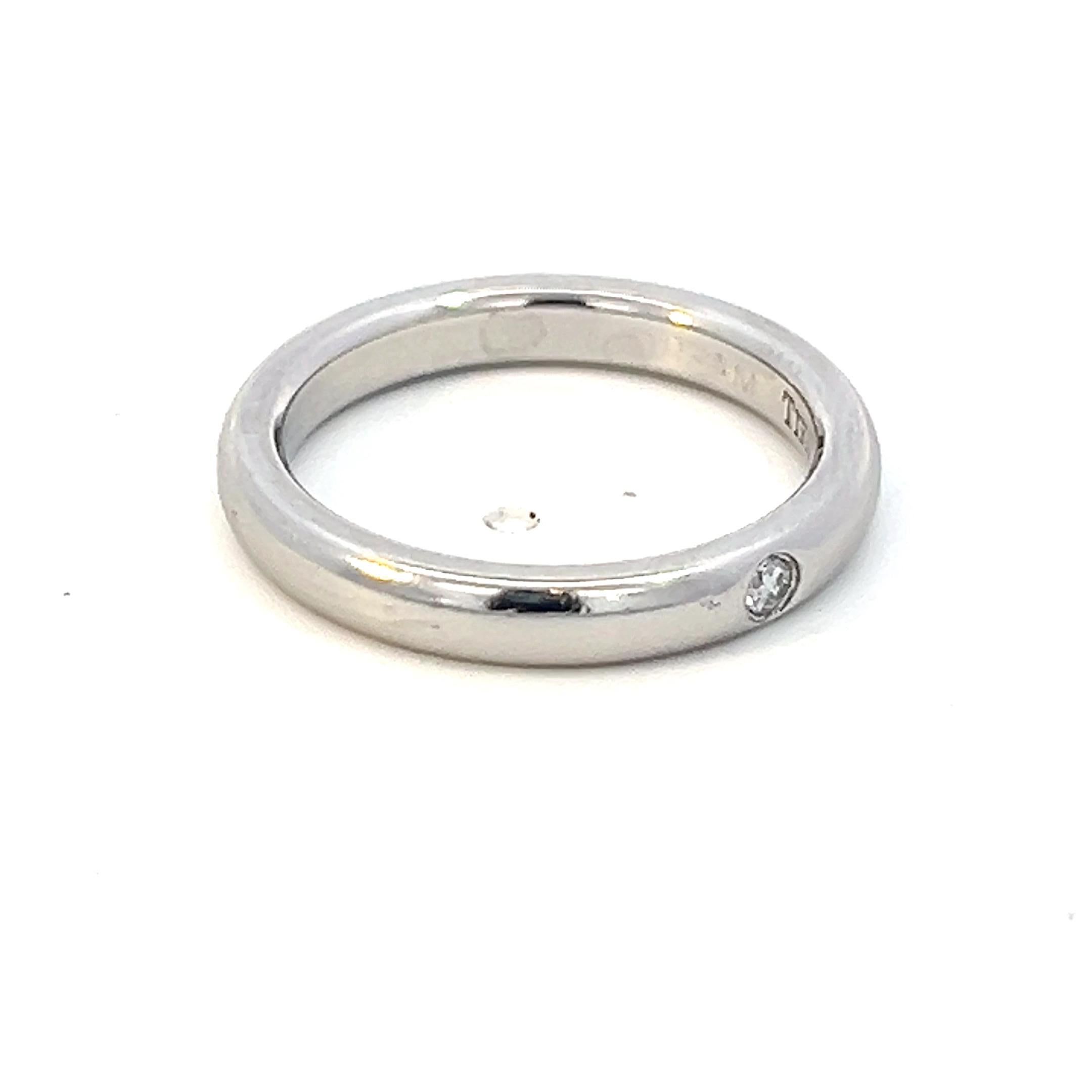 Alliance Tiffany & Co Estate Diamond platine 3 mm de large par Elsa Peretti Unisexe en vente