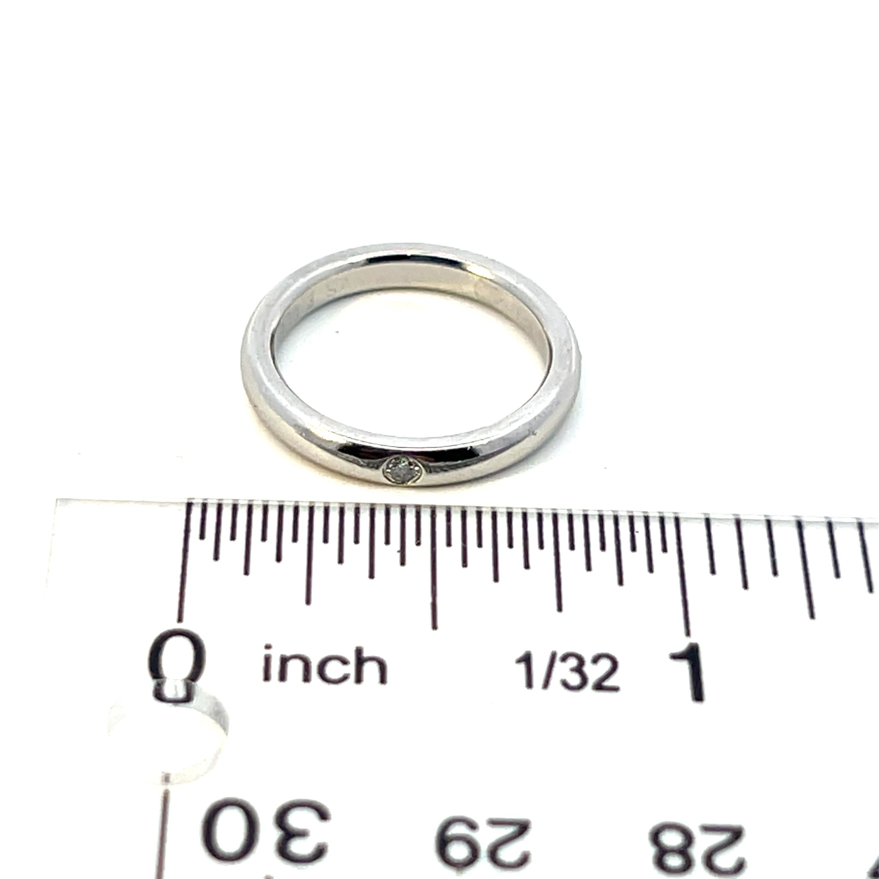 Alliance Tiffany & Co Estate Diamond platine 3 mm de large par Elsa Peretti en vente 3