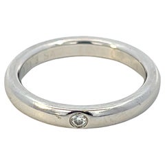Tiffany & Co Estate Diamond Wedding Band Platinum 3 mm Wide By Elsa Peretti