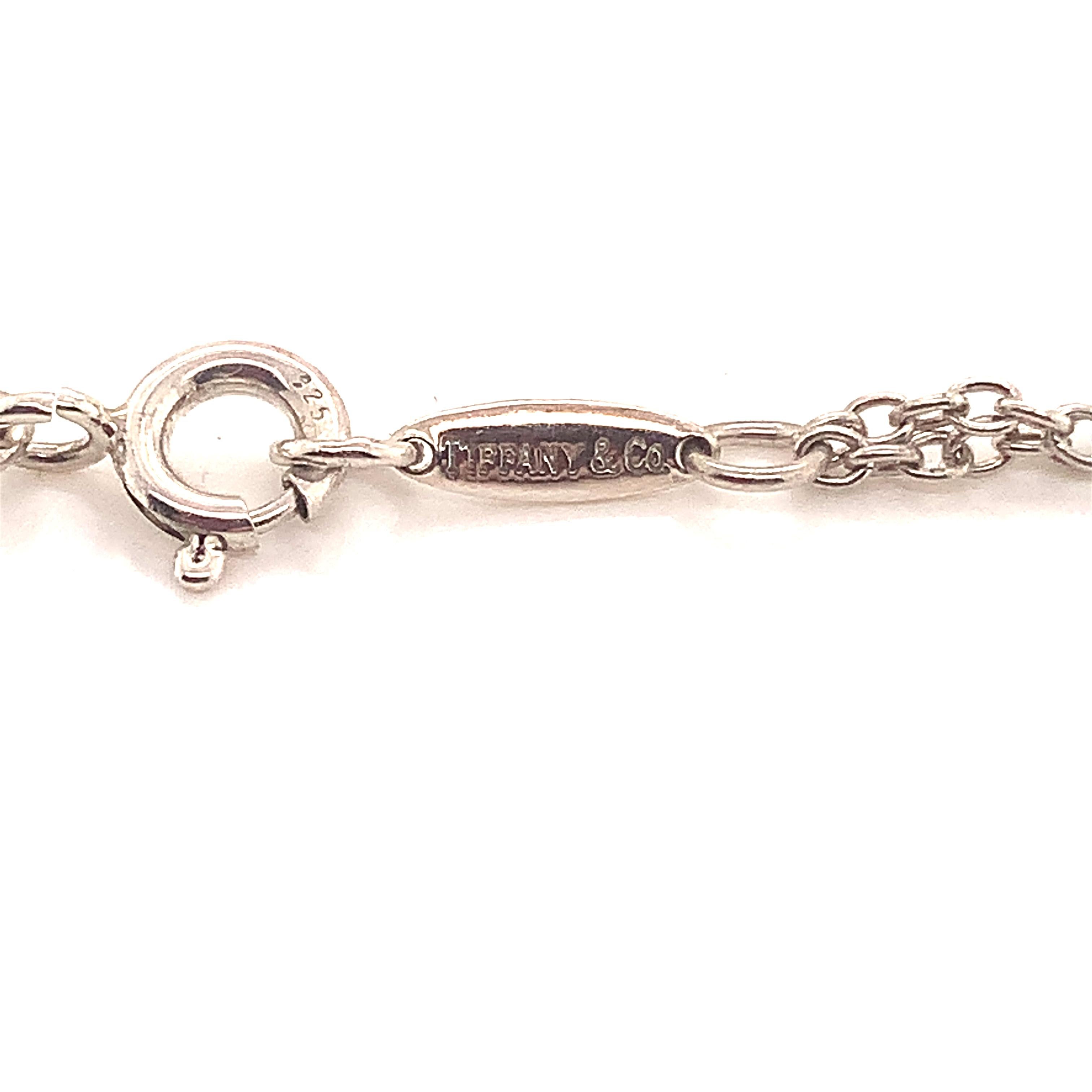 Tiffany & Co. Estate Double Chain Infinity Necklace Sterling Silver In Good Condition For Sale In Brooklyn, NY