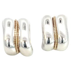Tiffany & Co Estate Earrings 14K Gold Backs Silver