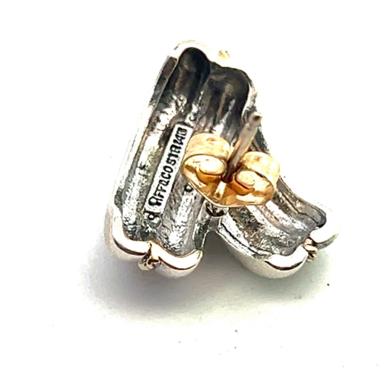 Tiffany & Co. Orecchini Estate in oro giallo 14k e argento sterling in vendita 1