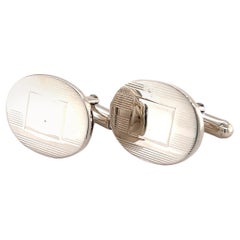 Tiffany 
Co Estate Etched Design Men
s Cufflinks Sterling Silver 14.7 Grams