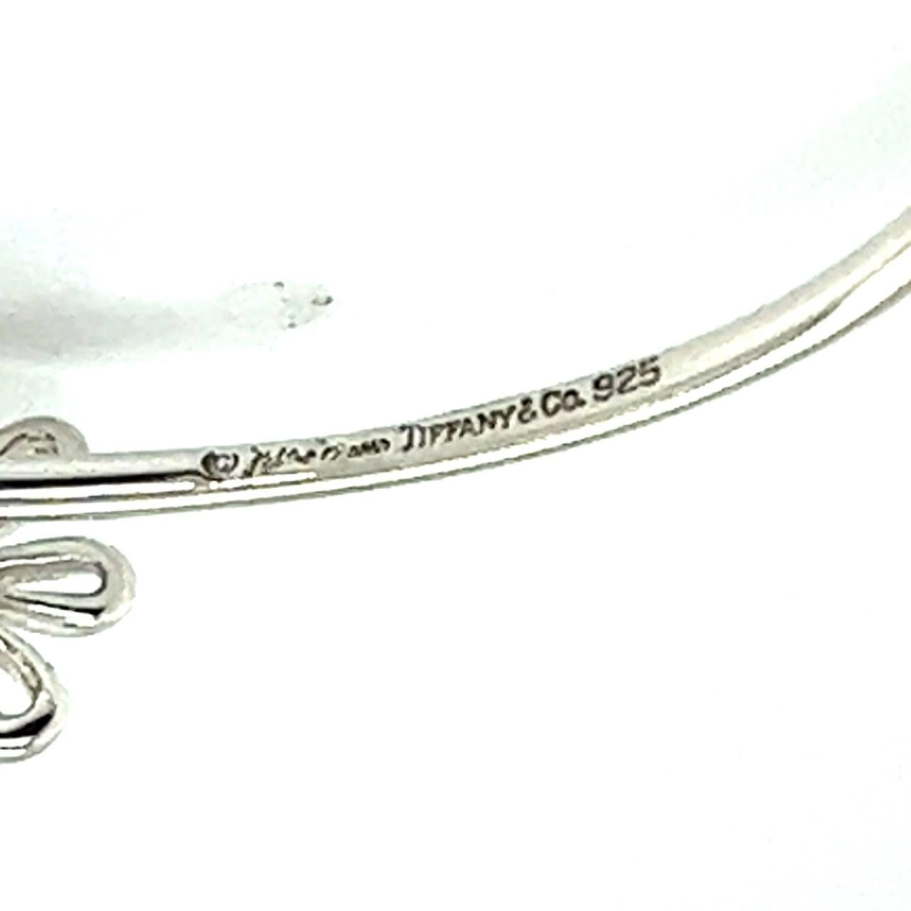 Tiffany & Co Estate Flower Bangle Bracelet M 7.5
